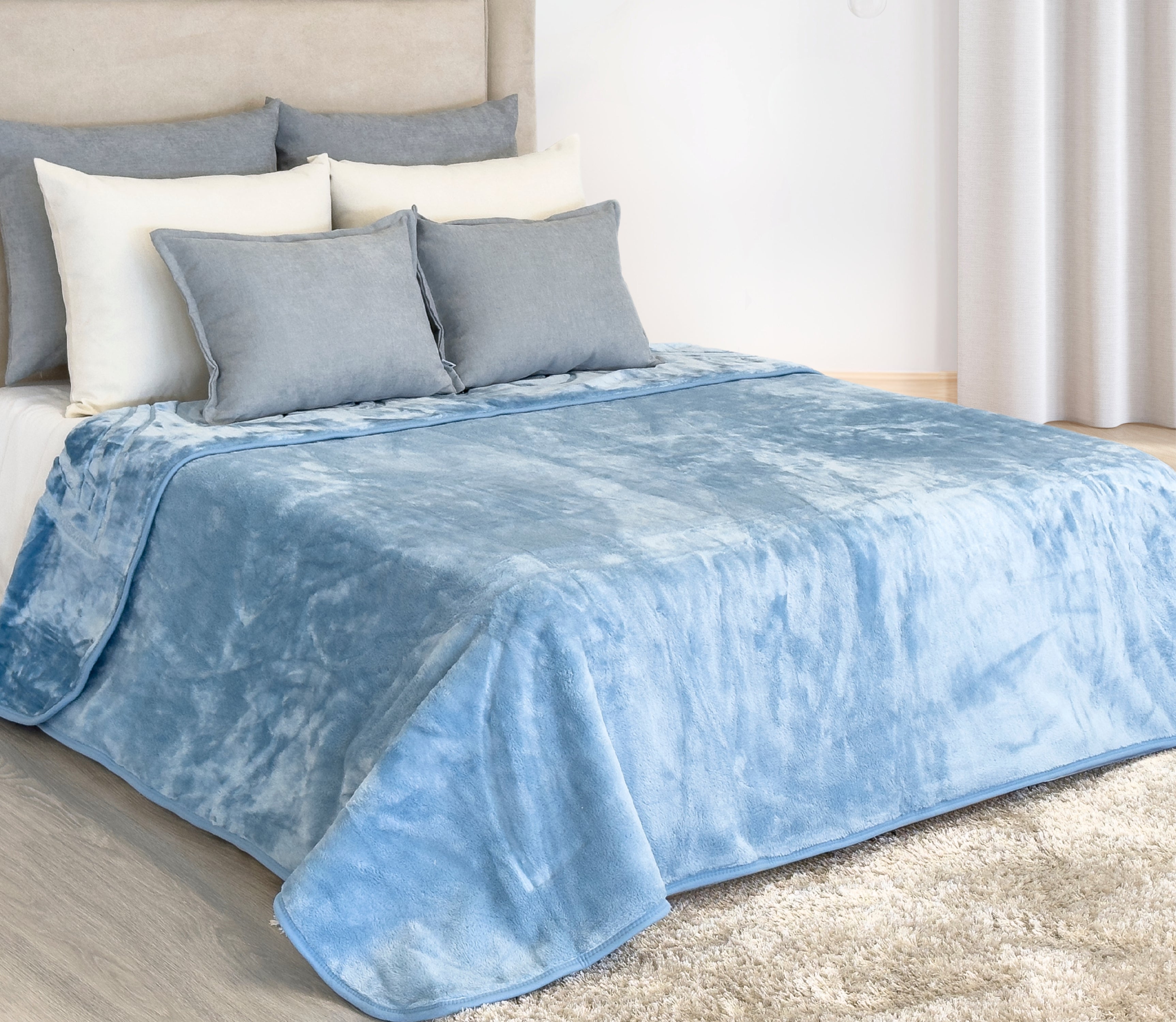 Manta Doble Cara Azul