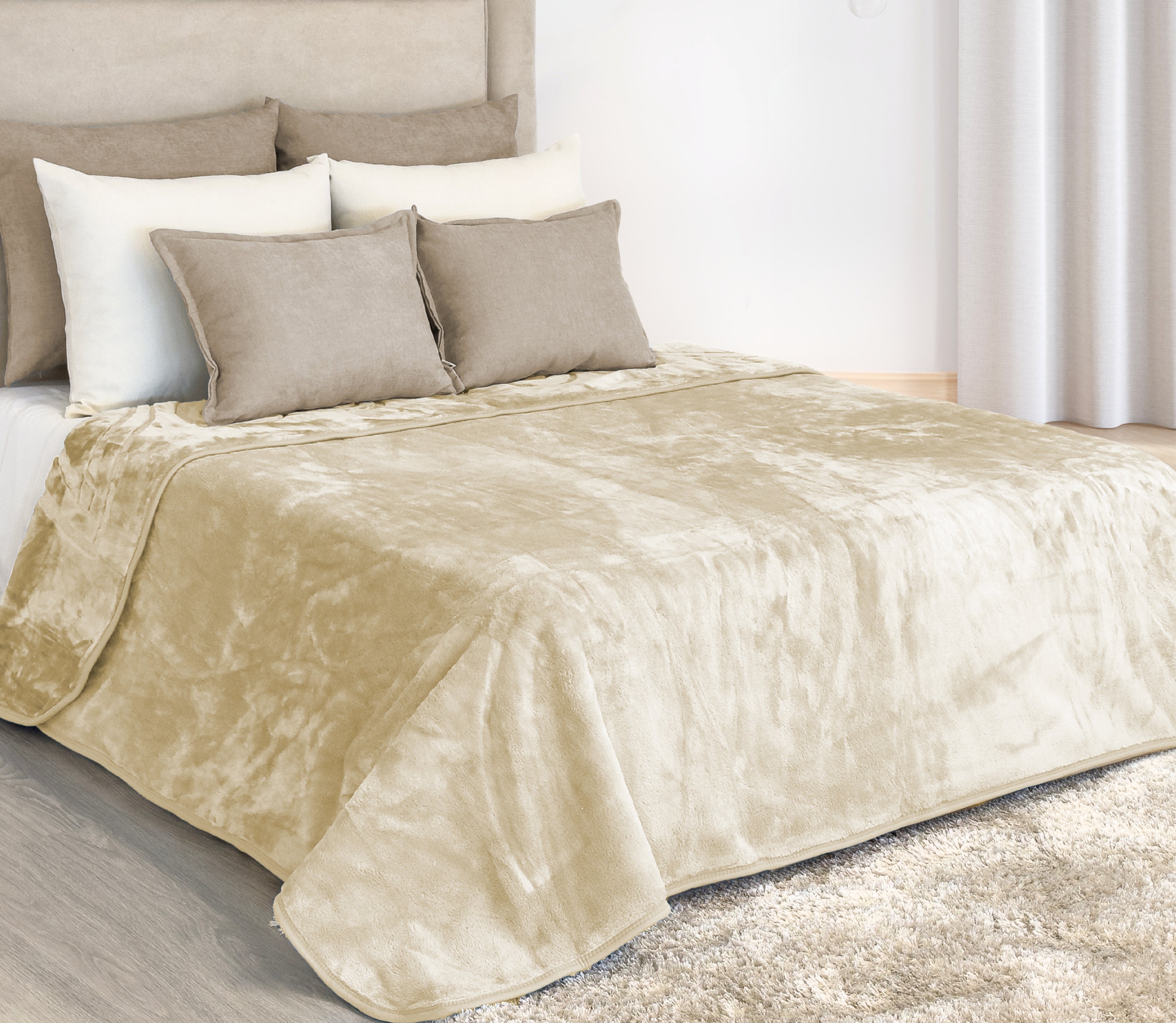 Manta Doble Cara Beige