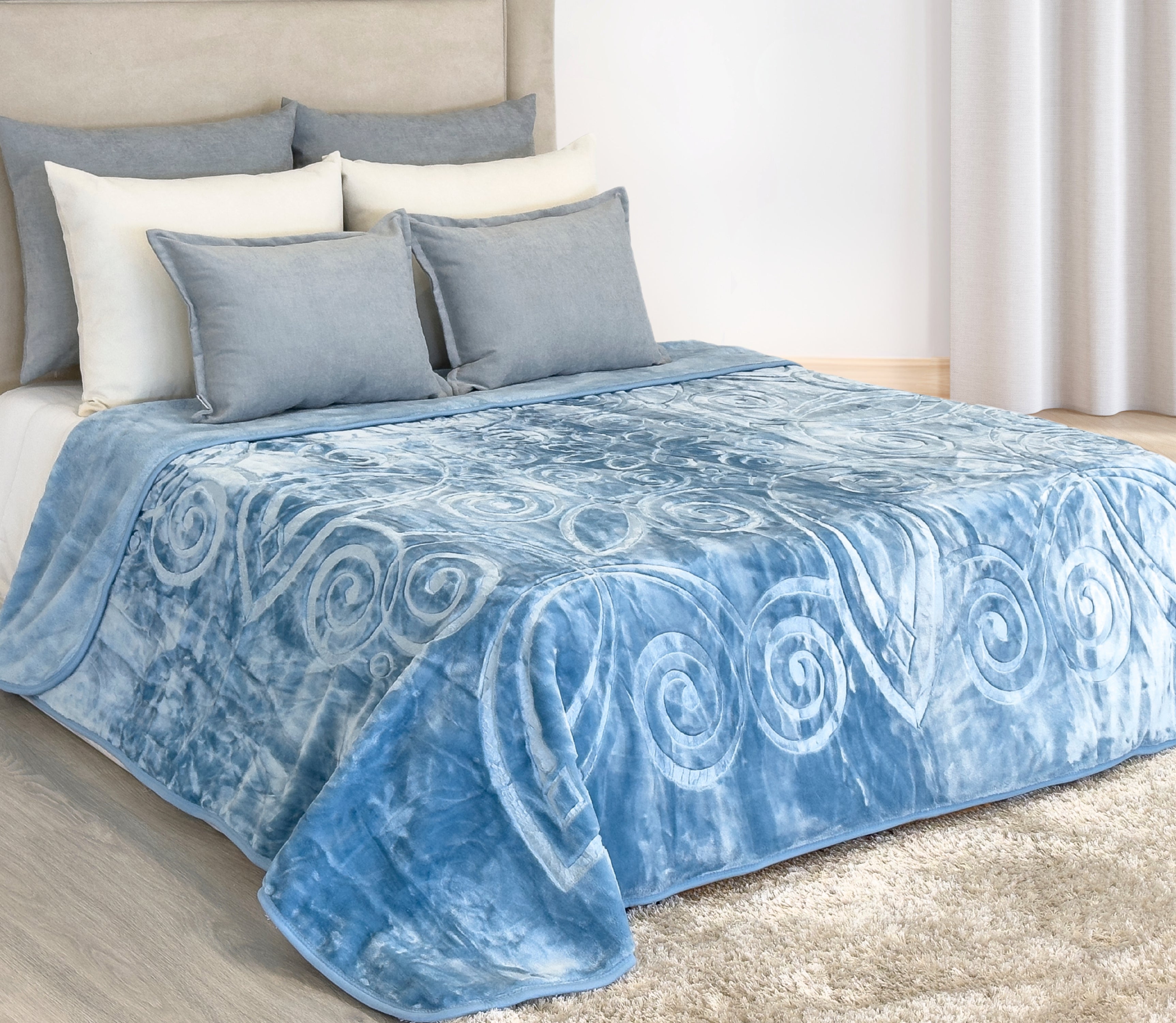 Manta Doble Cara Azul