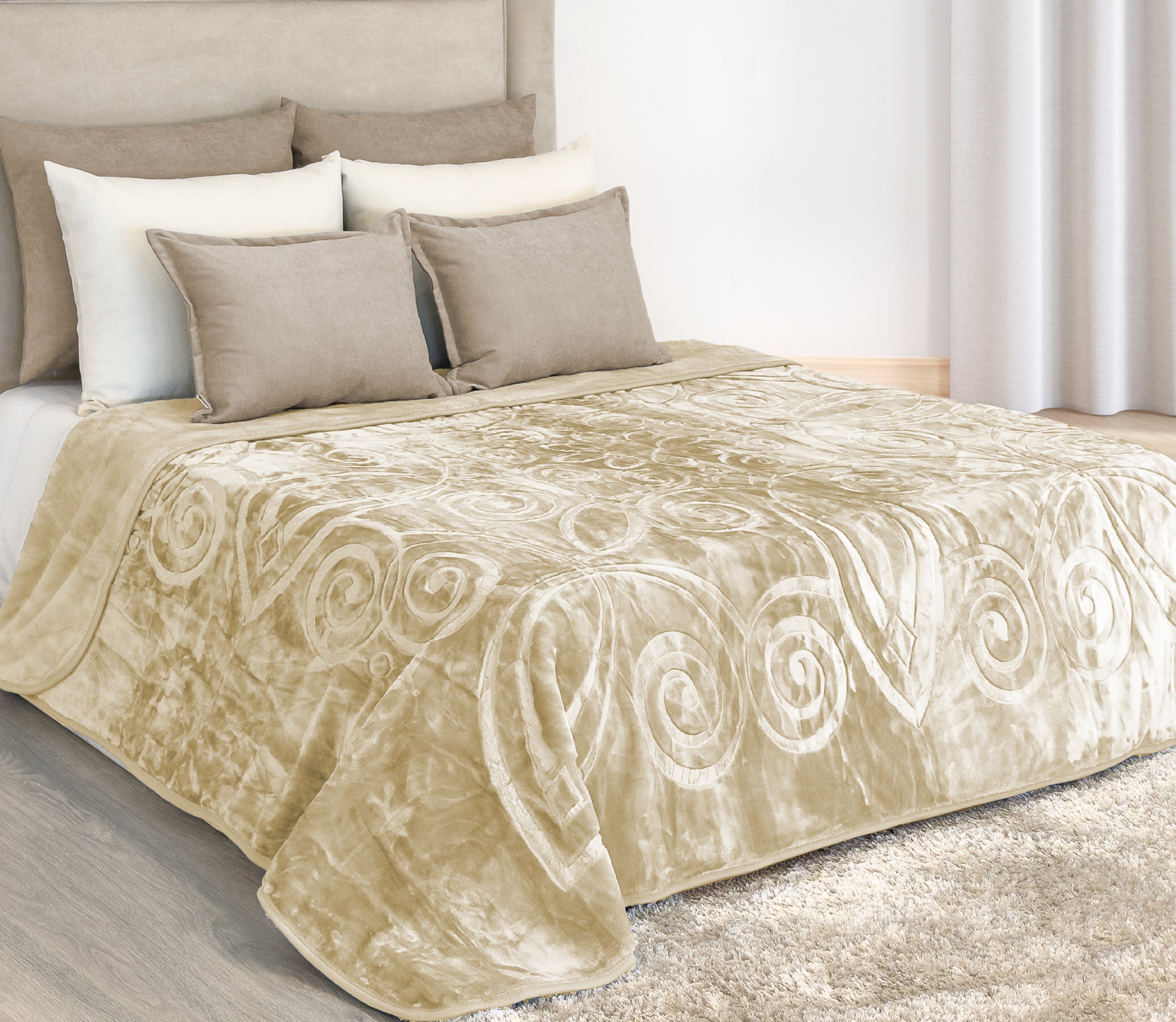 Manta Doble Cara Beige