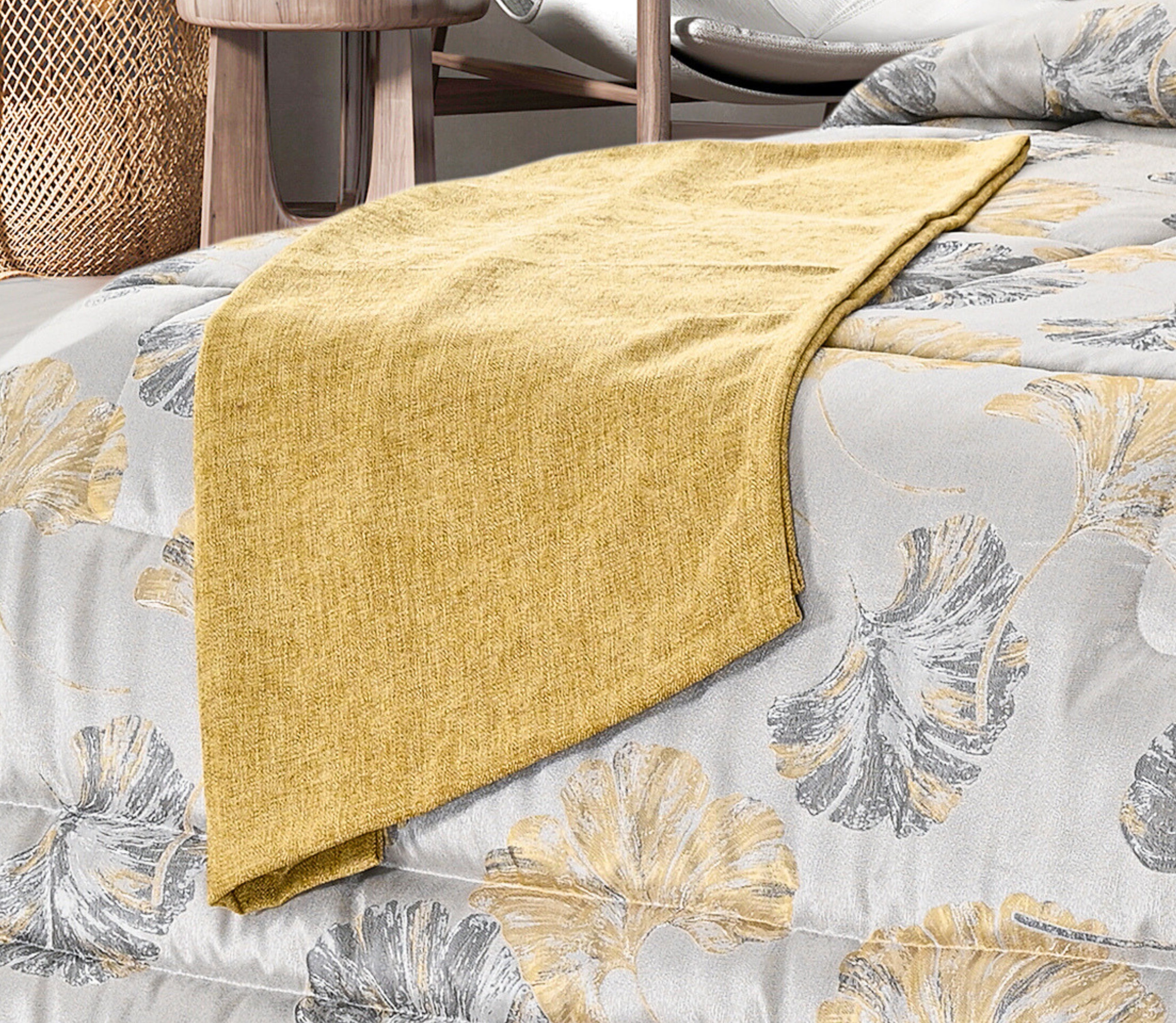 Cubrepies de cama Altea Amarillo