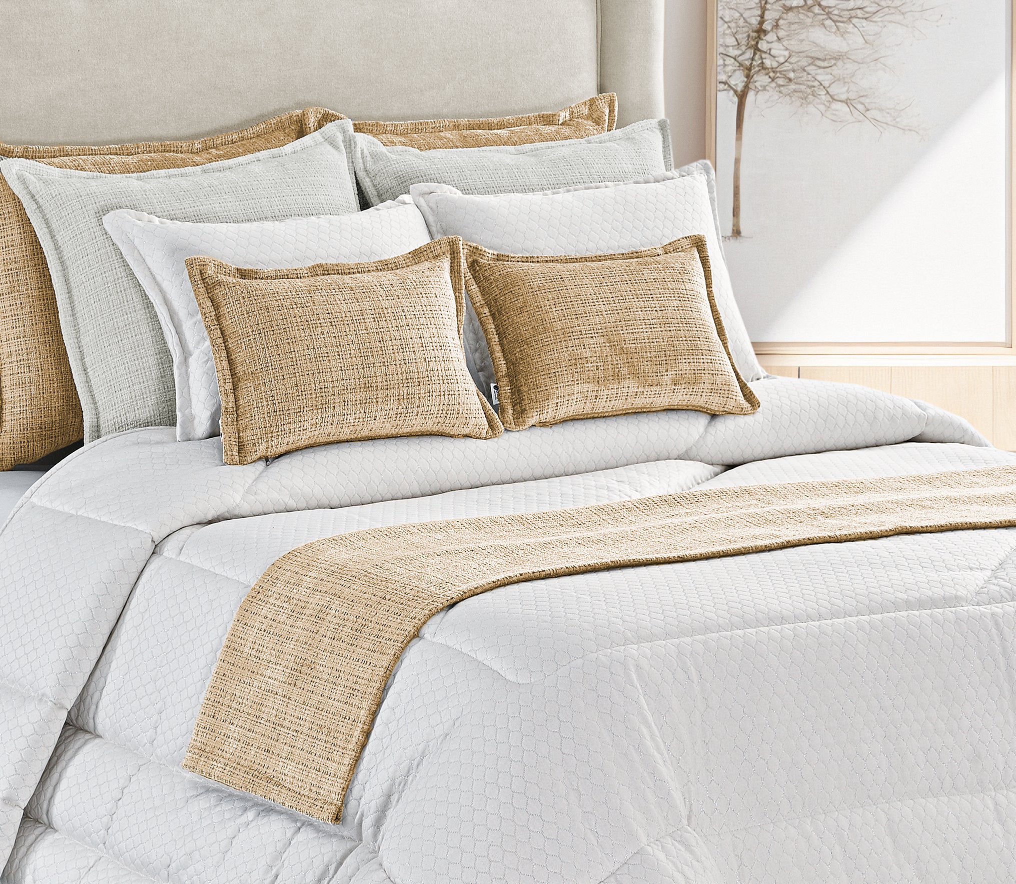 Cubrepies de cama Nara Amarillo