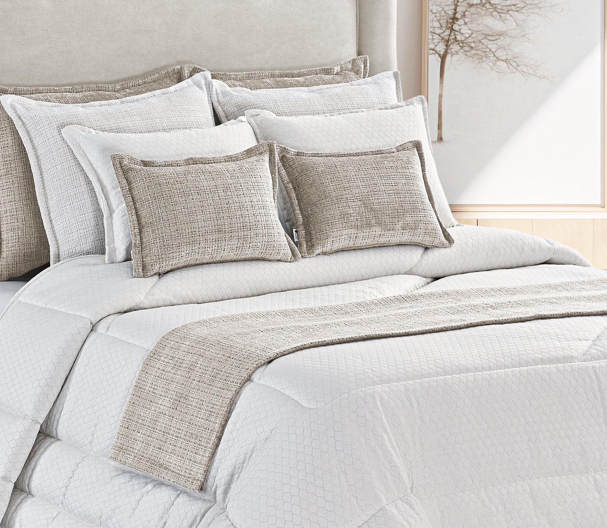 Cubrepies de cama Nara Beige