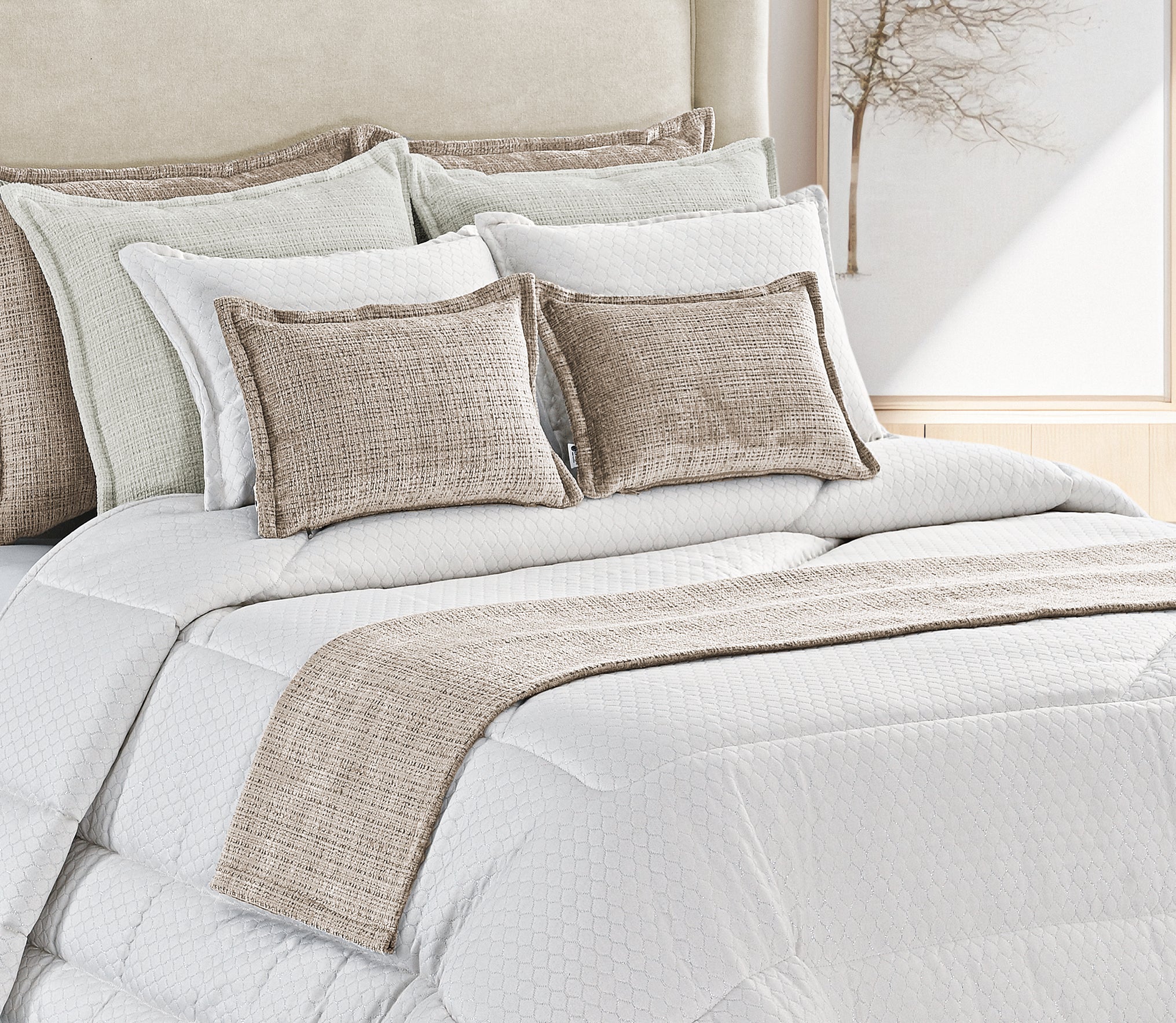 Cubrepies de cama Nara Camel