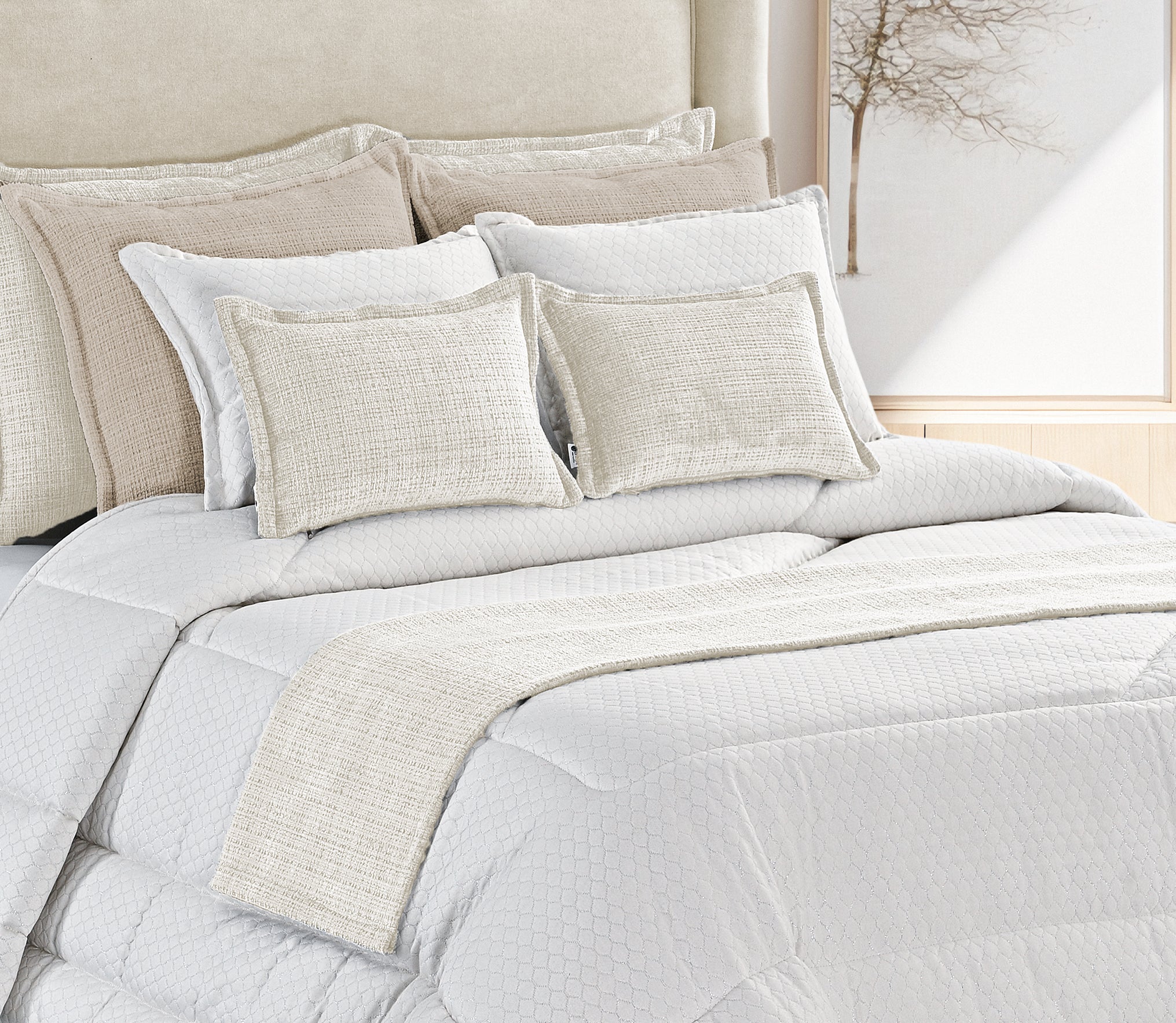 Cubrepies de cama Nara Perla