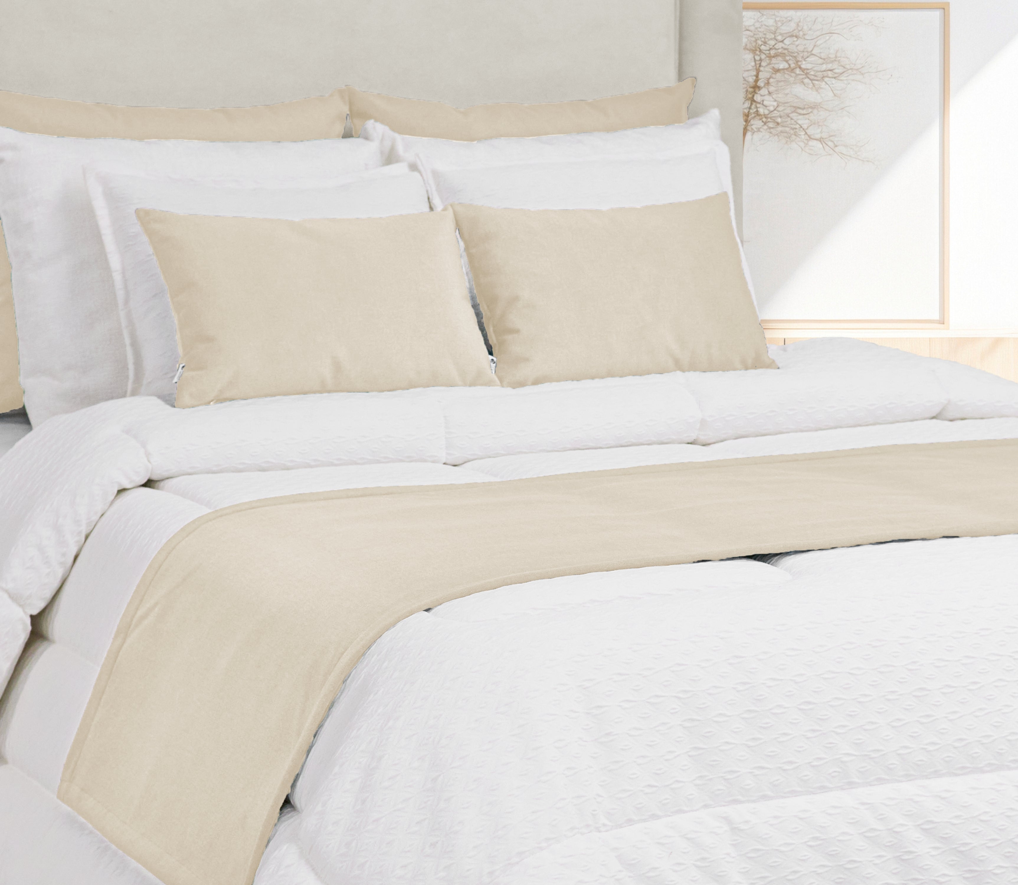 Cubrepies de cama Douro Camel