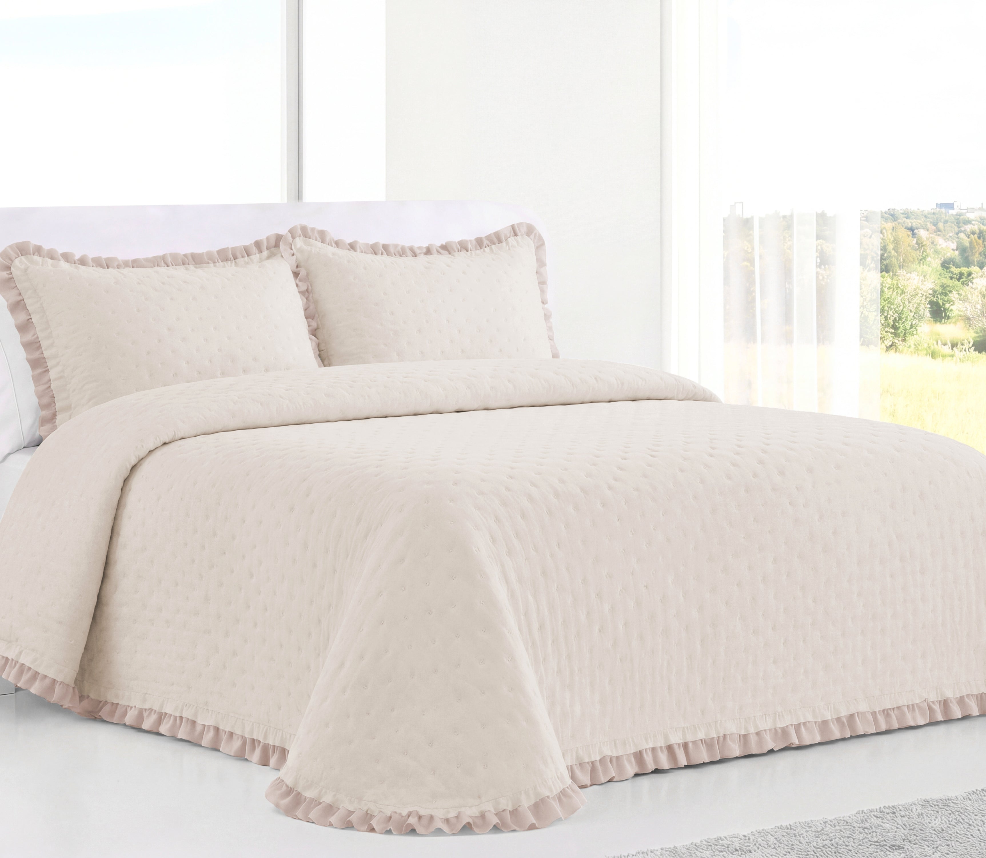 Colcha Lana Beige