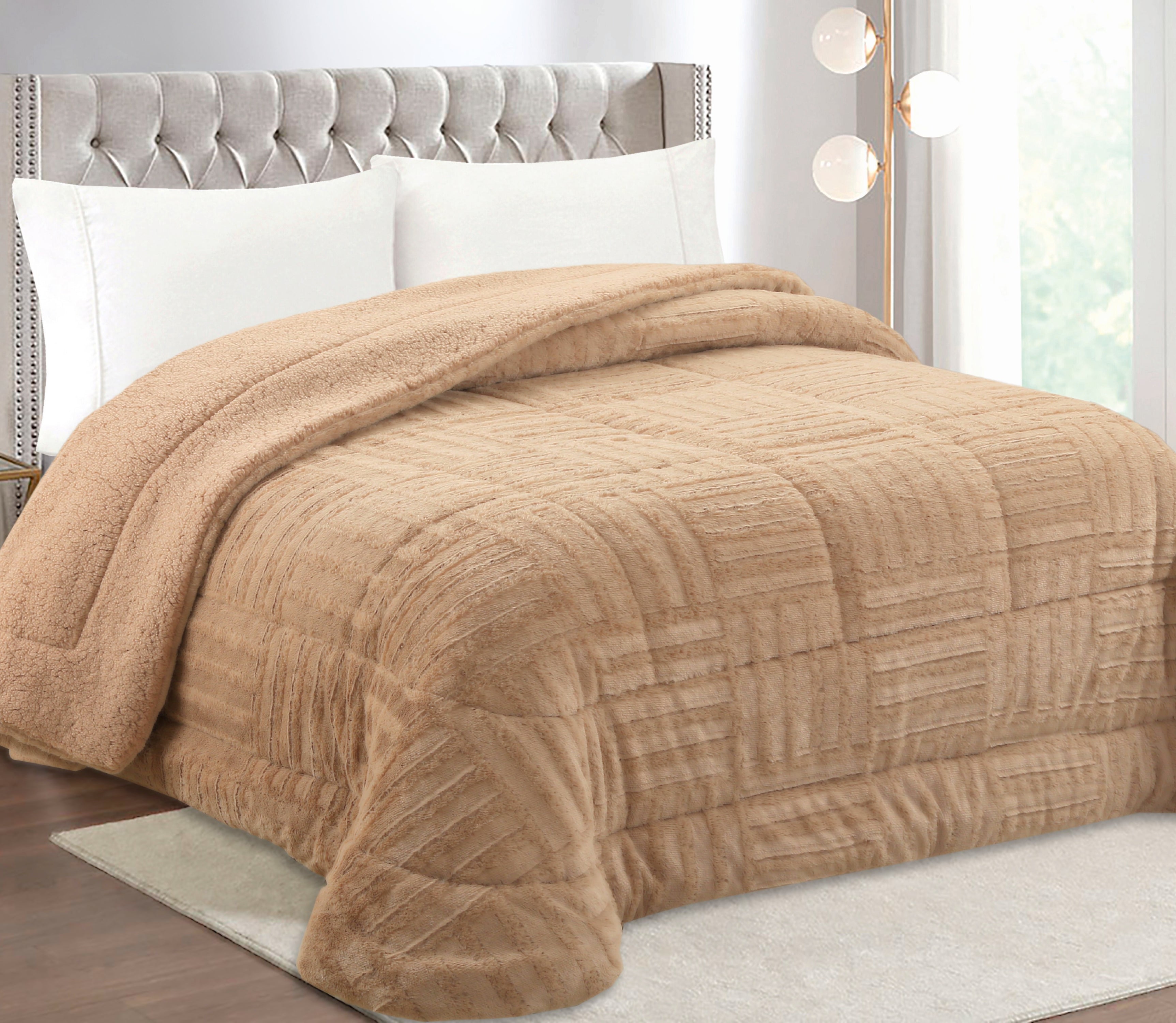 Edredón de Borreguito Nuve Beige