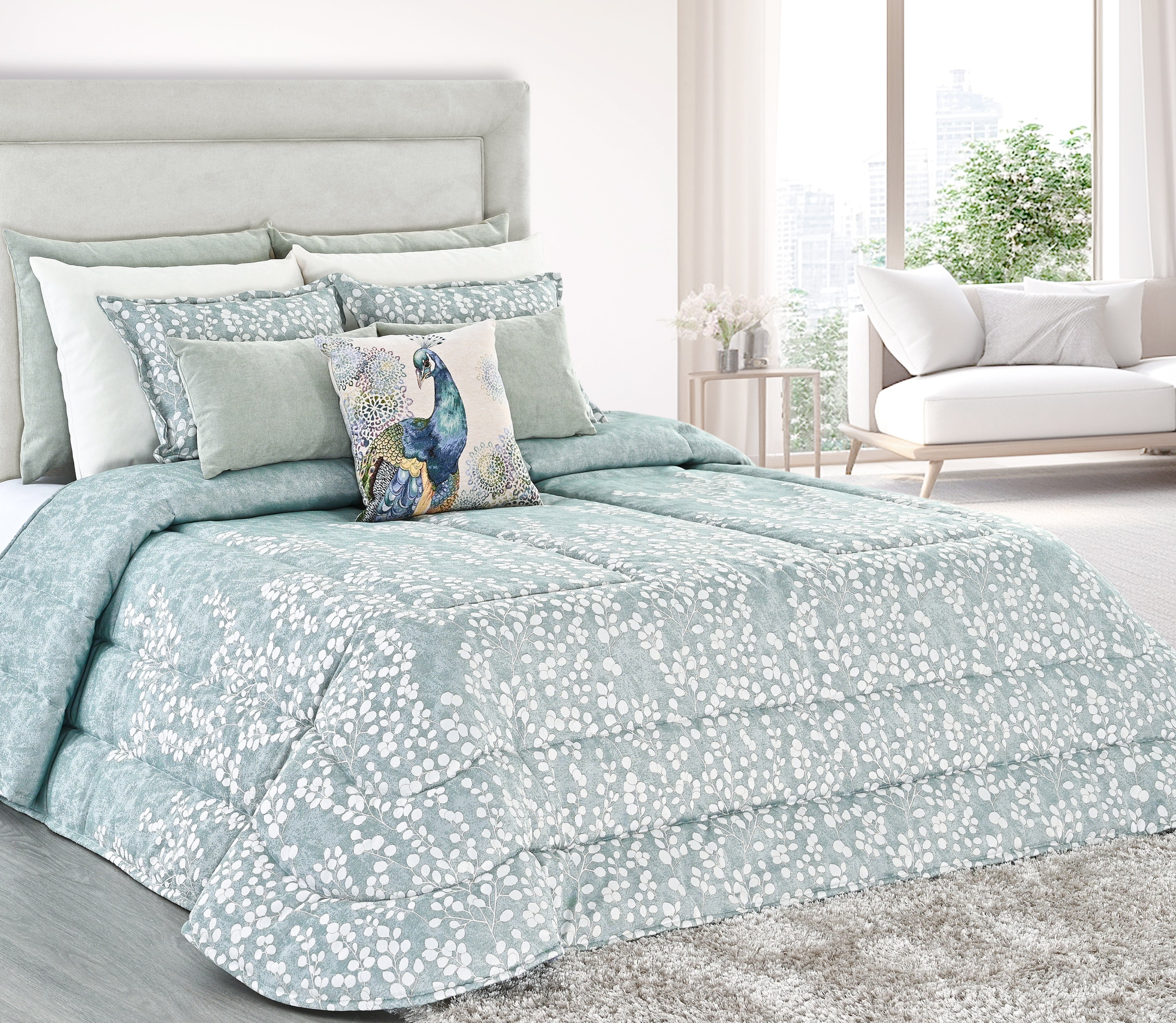 Edredón Bari Verde Agua