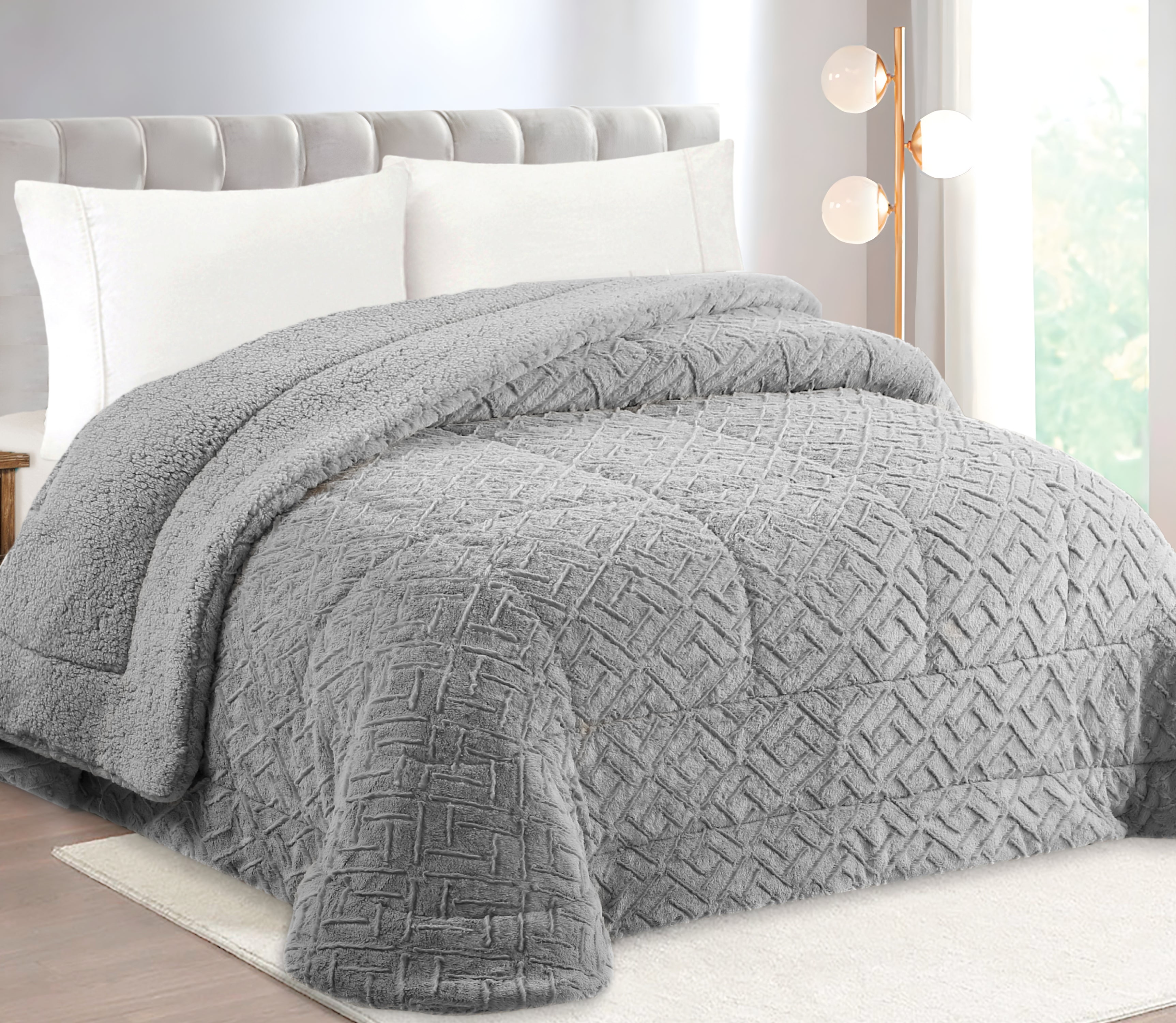 Edredón de Borreguito Lanir Gris