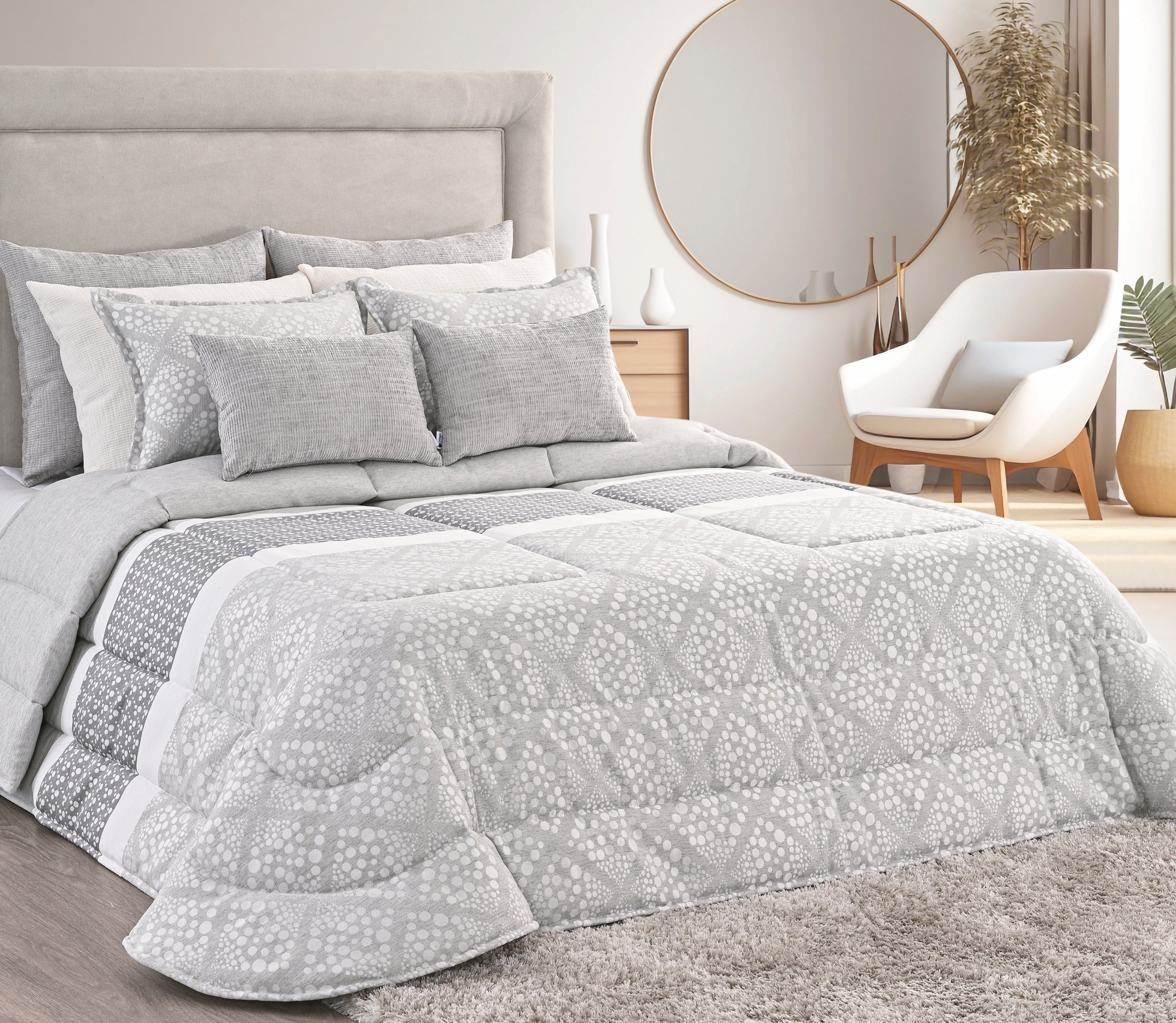Edredón Mila Gris