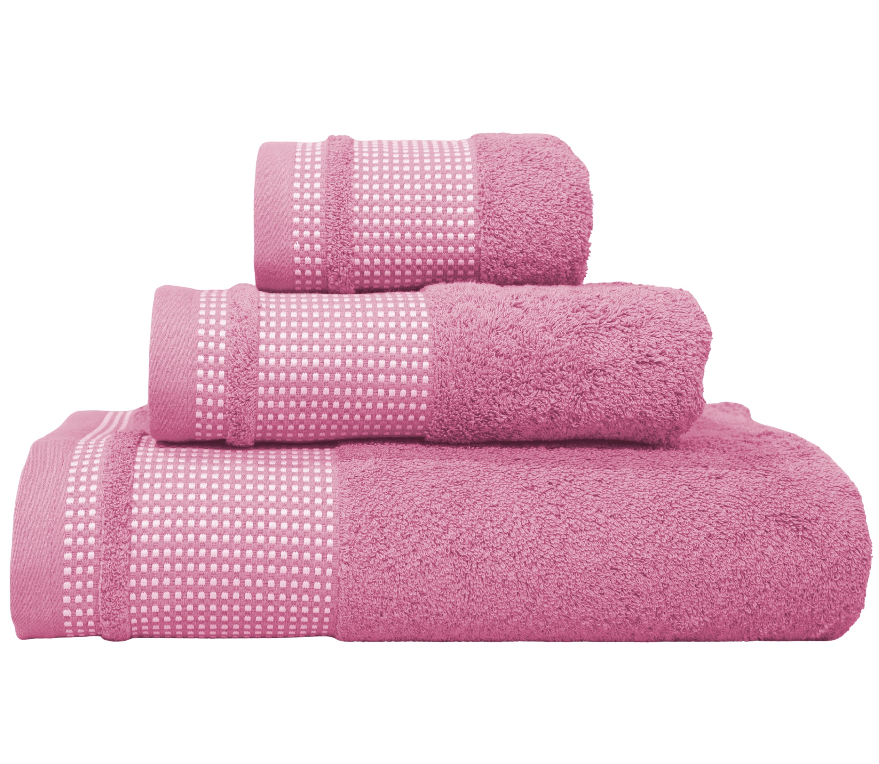 Juego de baño en Algodón Marte Rosa Oscuro