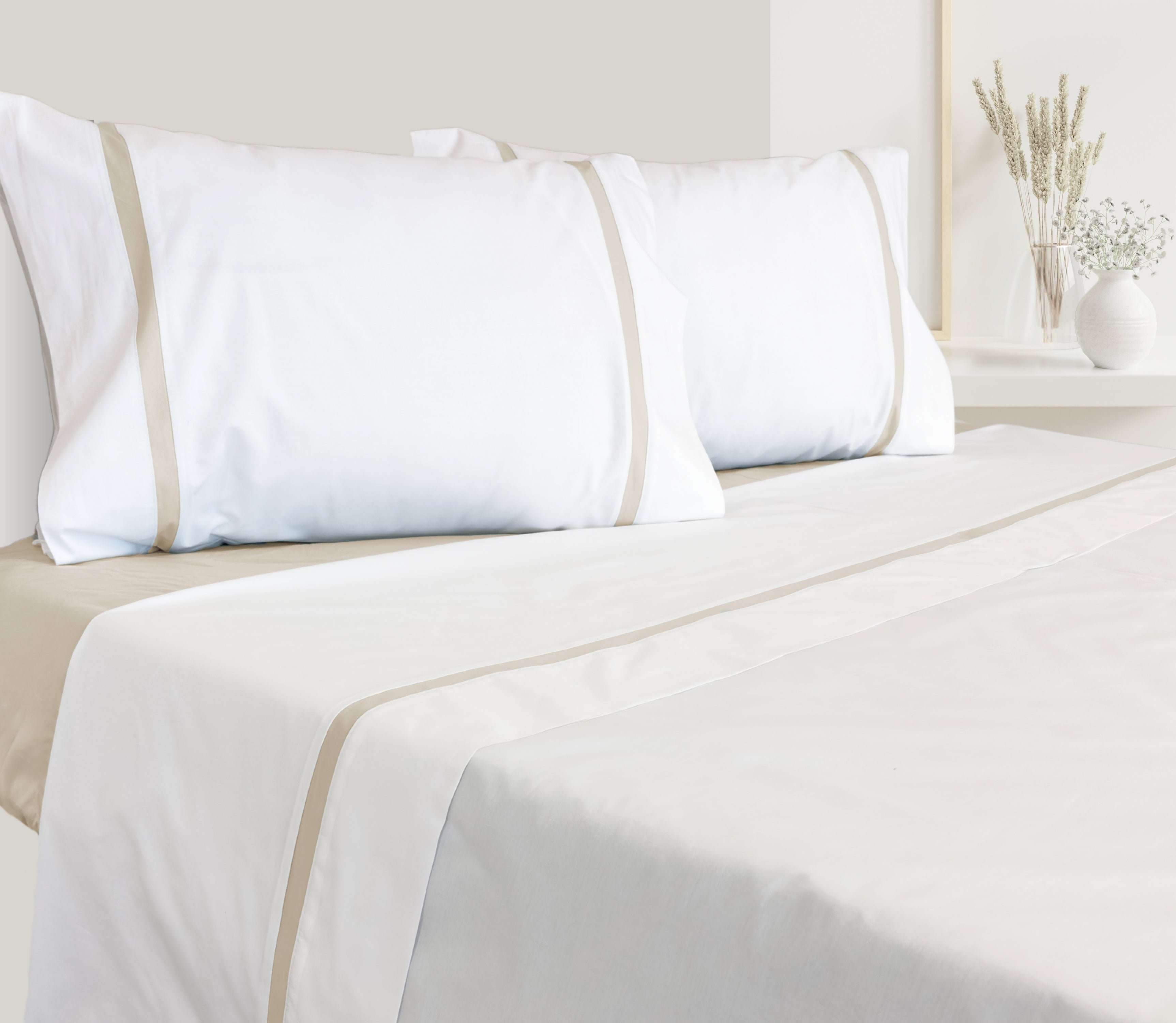 Sábanas Percal 200 Hilos Calm Beige