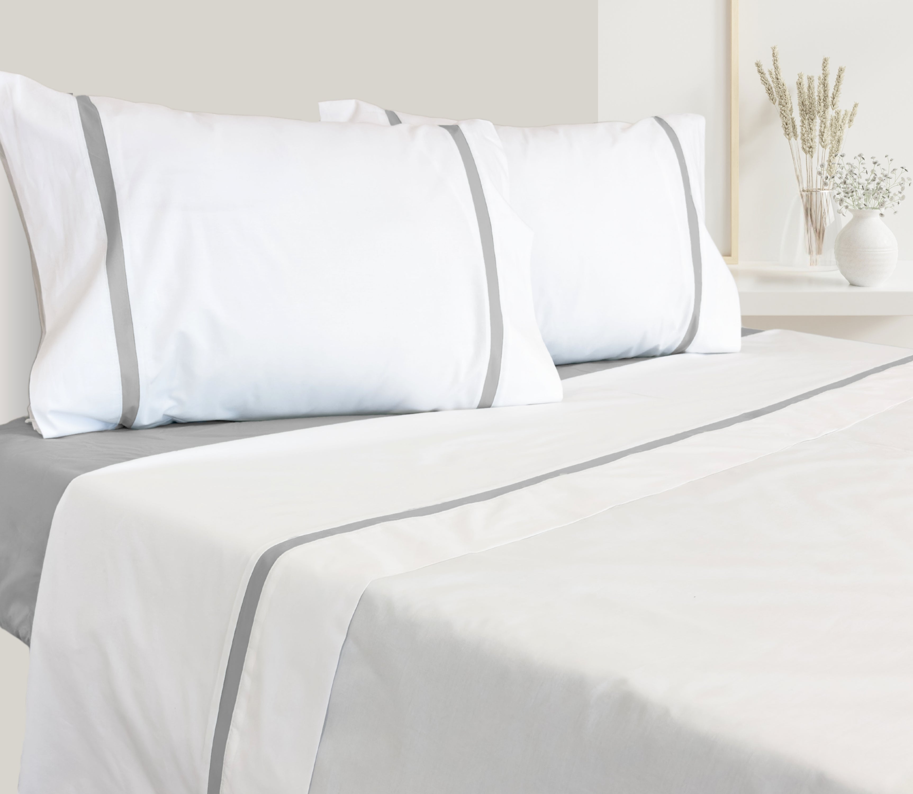 Sábanas Percal 200 Hilos Calm Gris