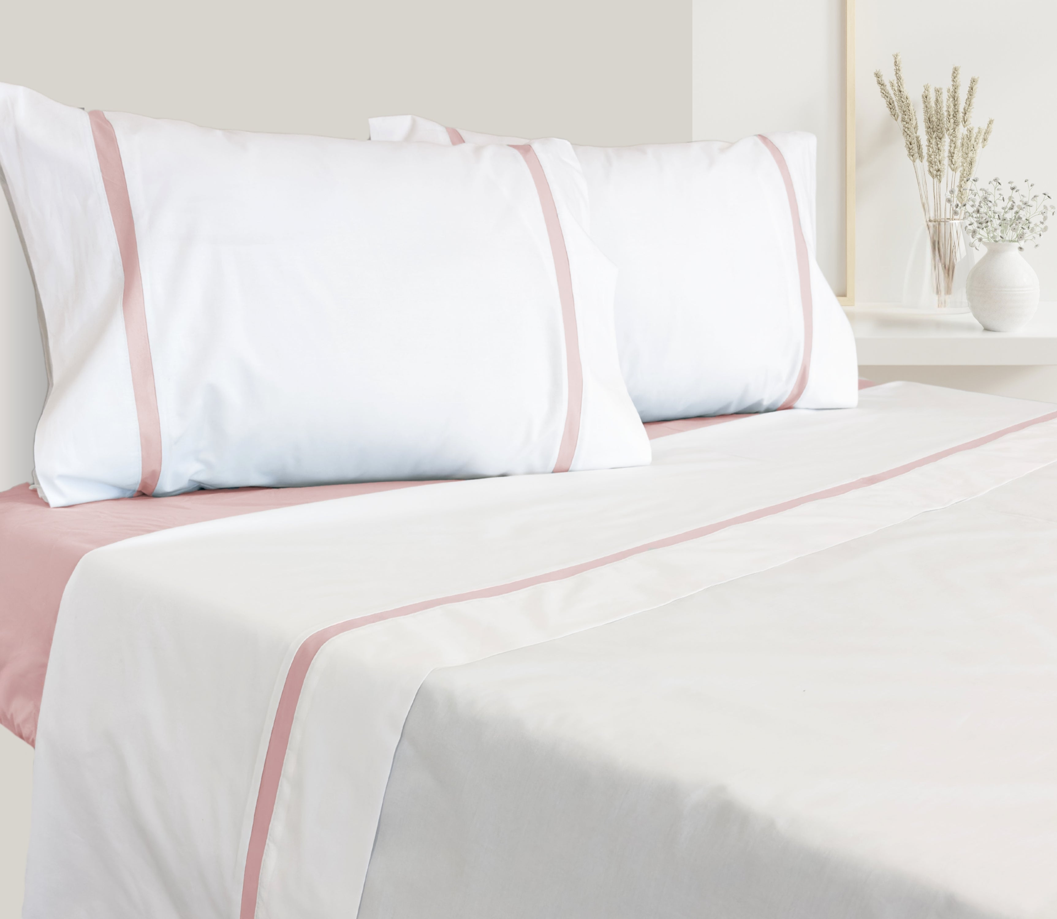 Sábanas Percal 200 Hilos Calm Rosa