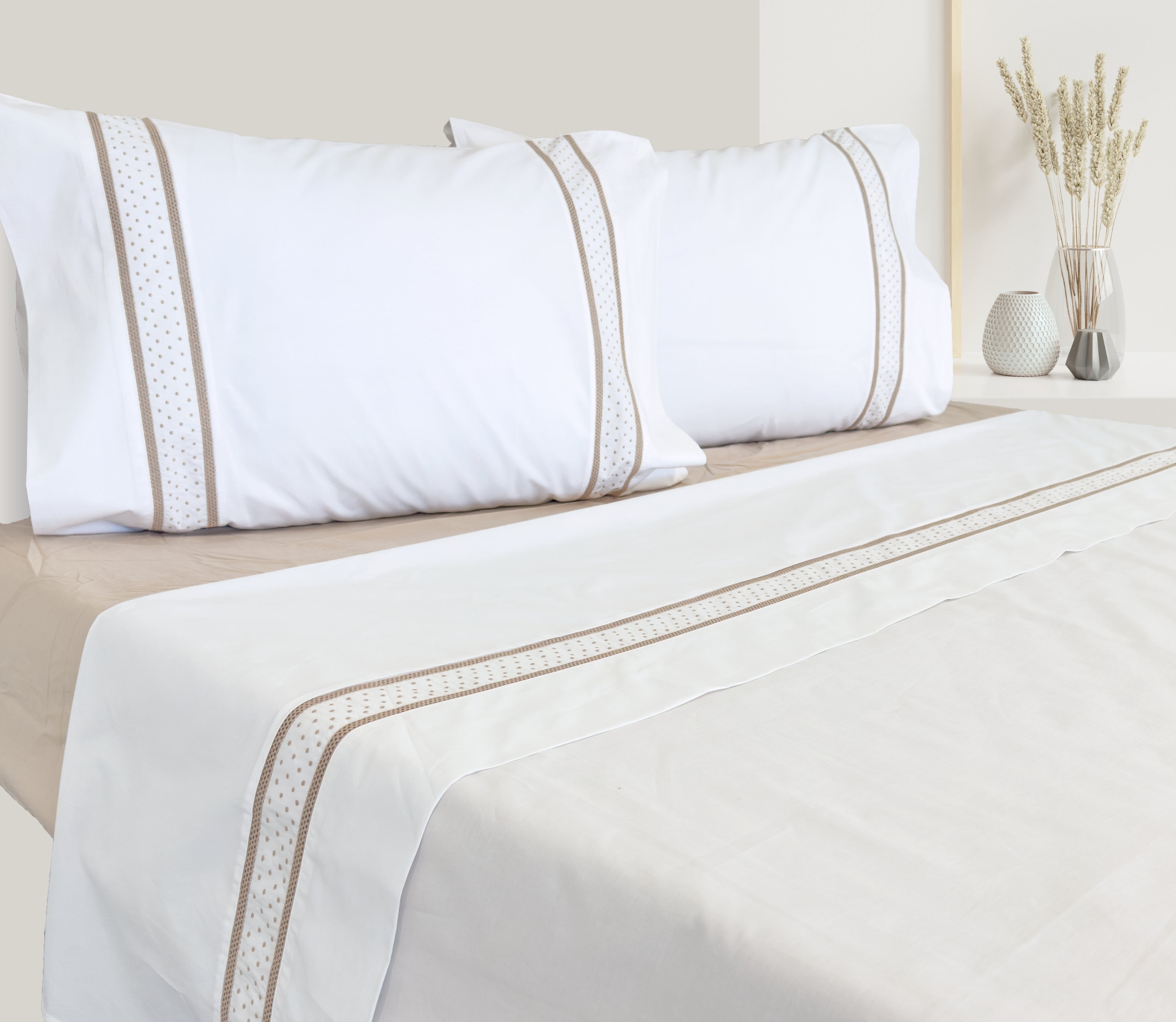Sábanas Percal 200 Hilos Velan Beige