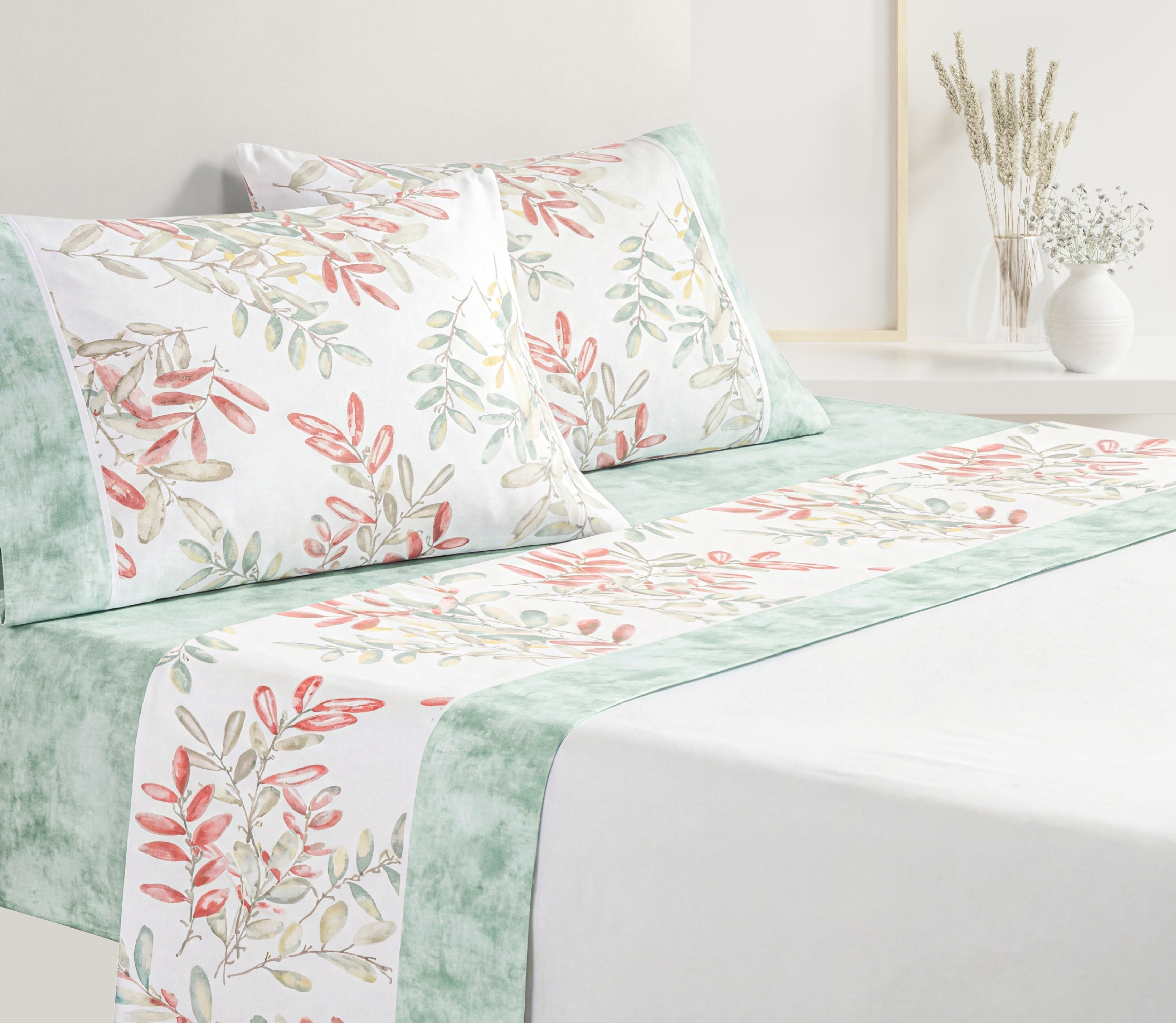 Sábanas en Algodón Dalvi Verde