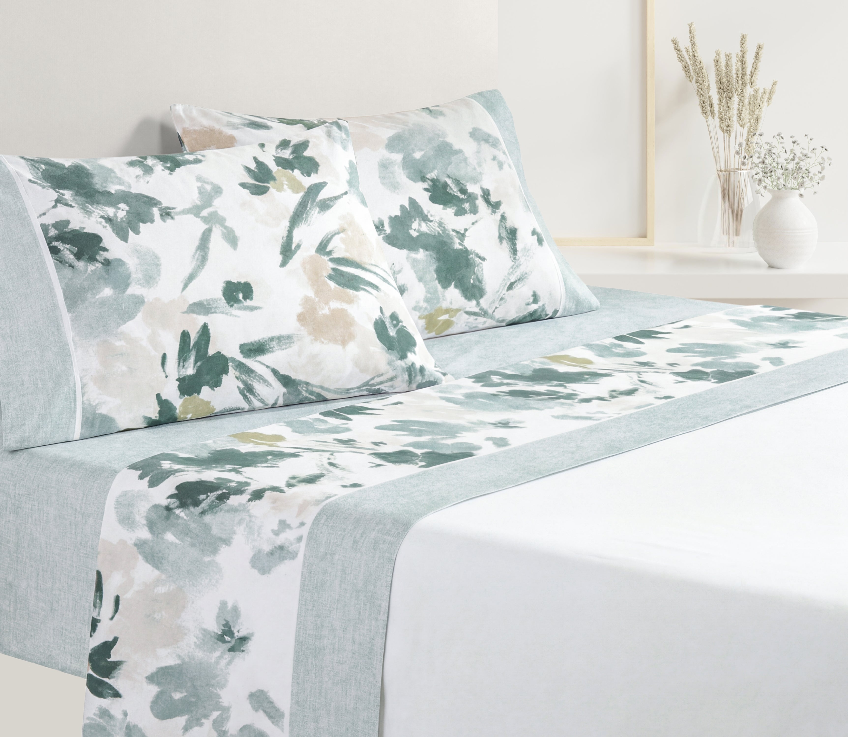 Sábanas en Algodón Doris Verde