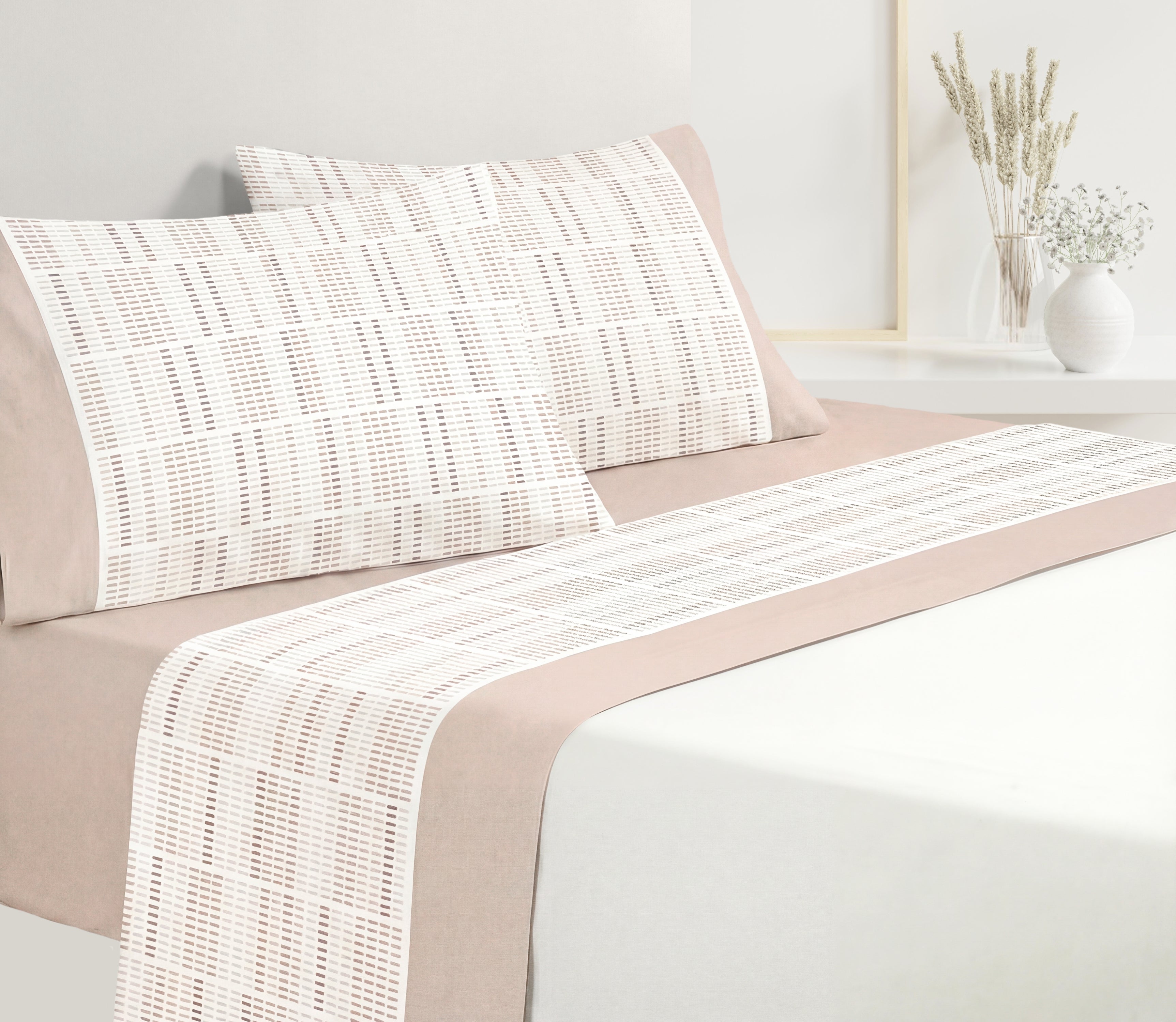 Sábanas en Algodón Guci Beige