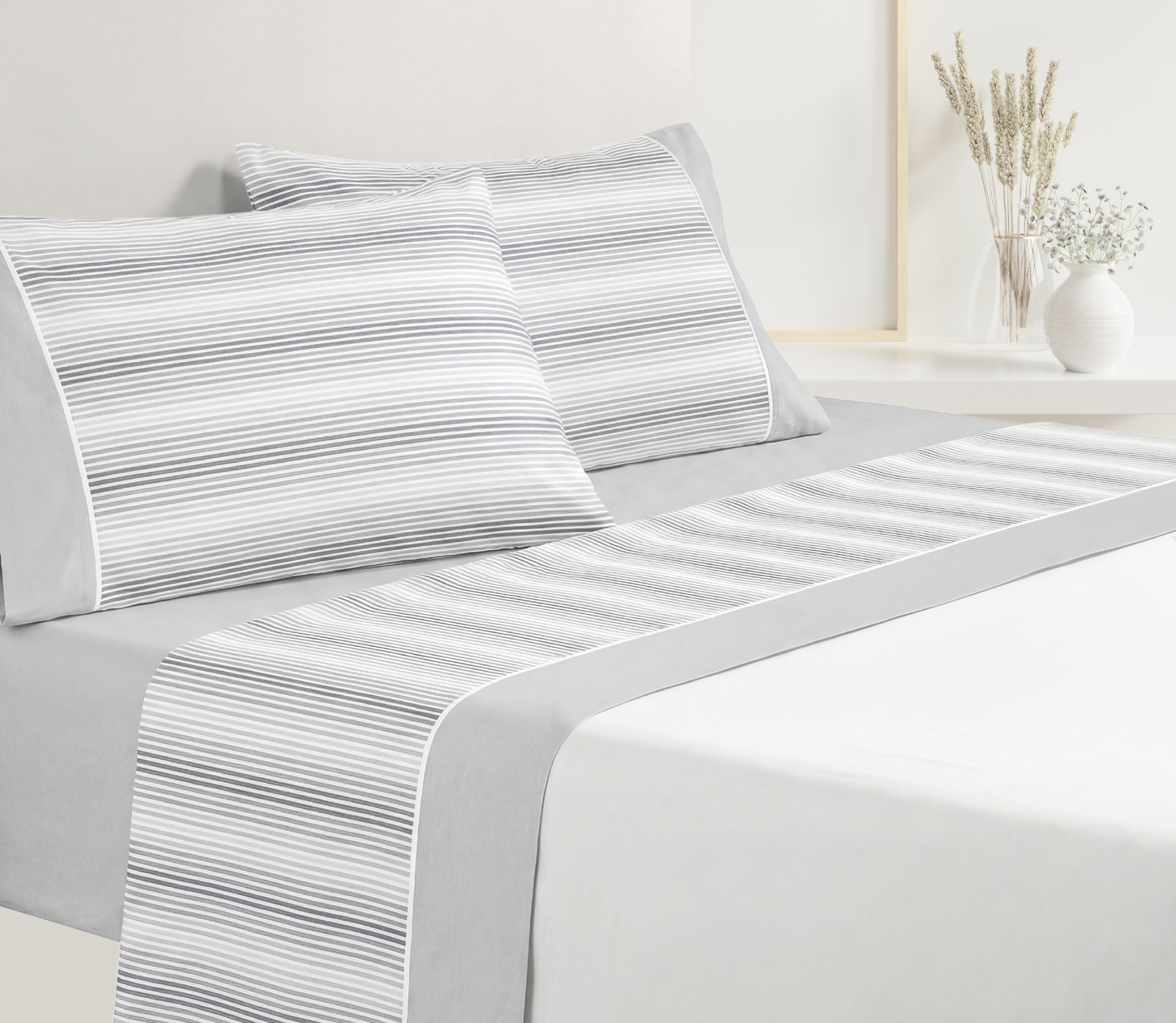 Sábanas en Algodón Line Gris