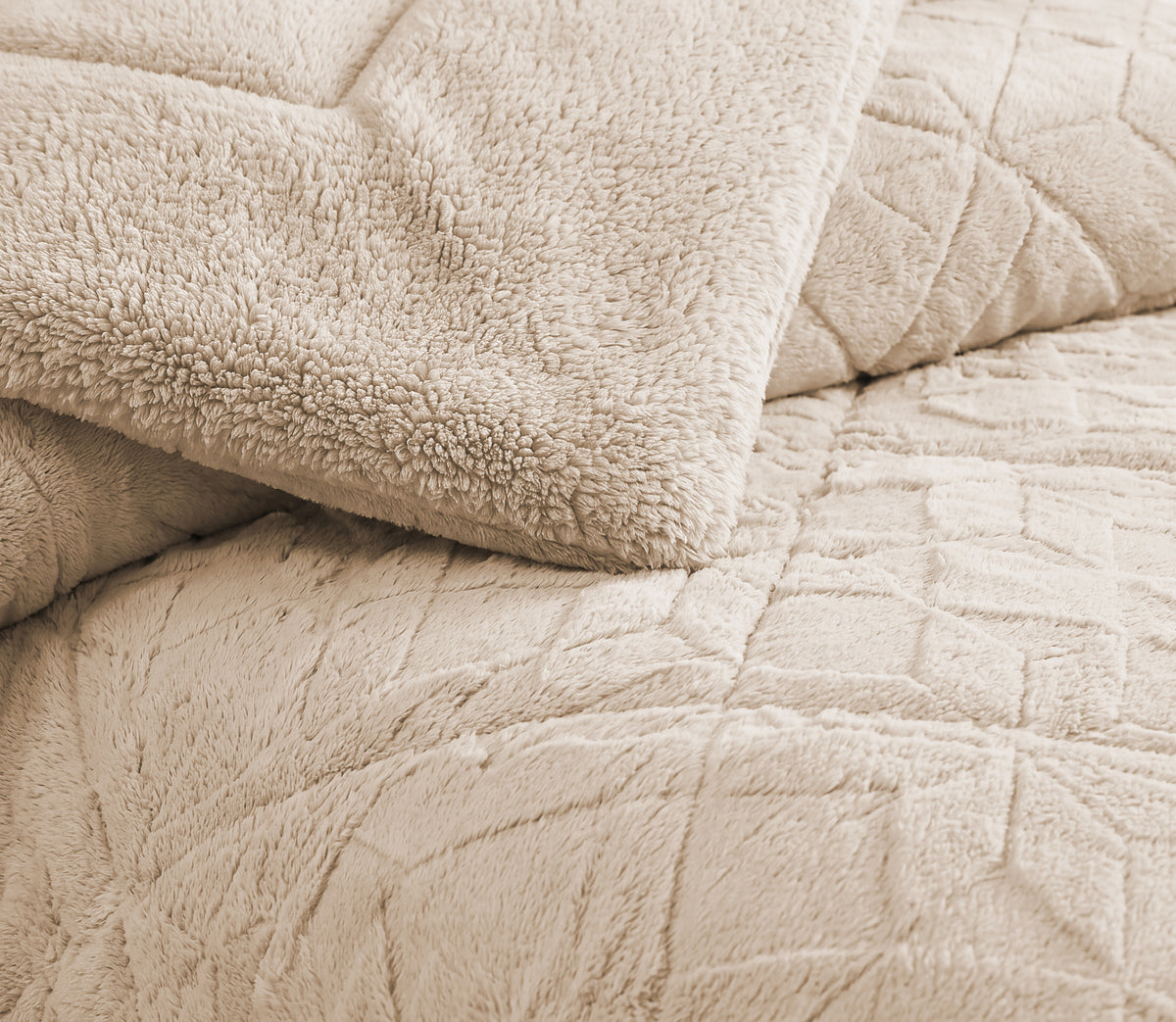Edredón de Borreguito Fenix Beige