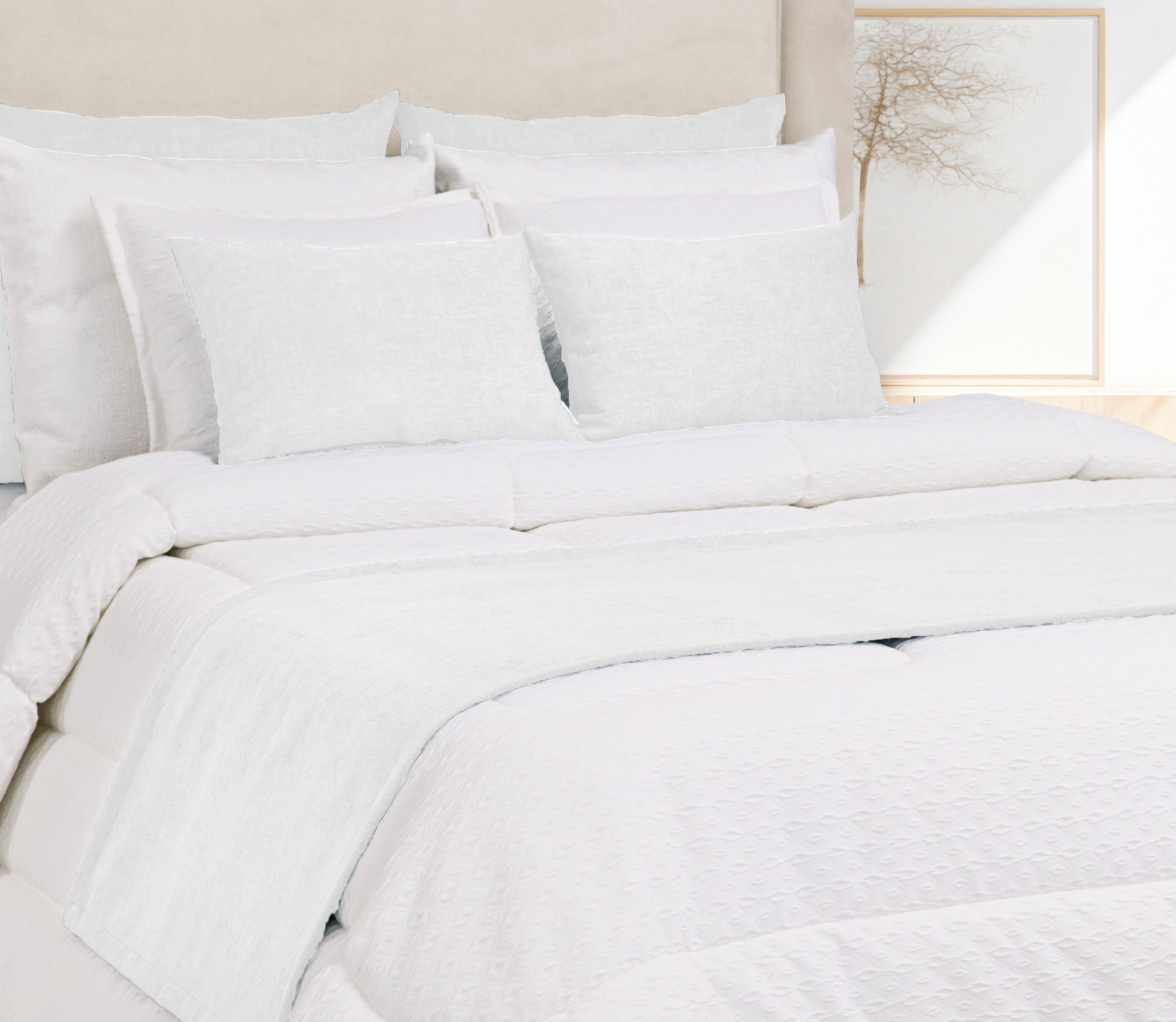 Cubrepies de cama Altea Blanco