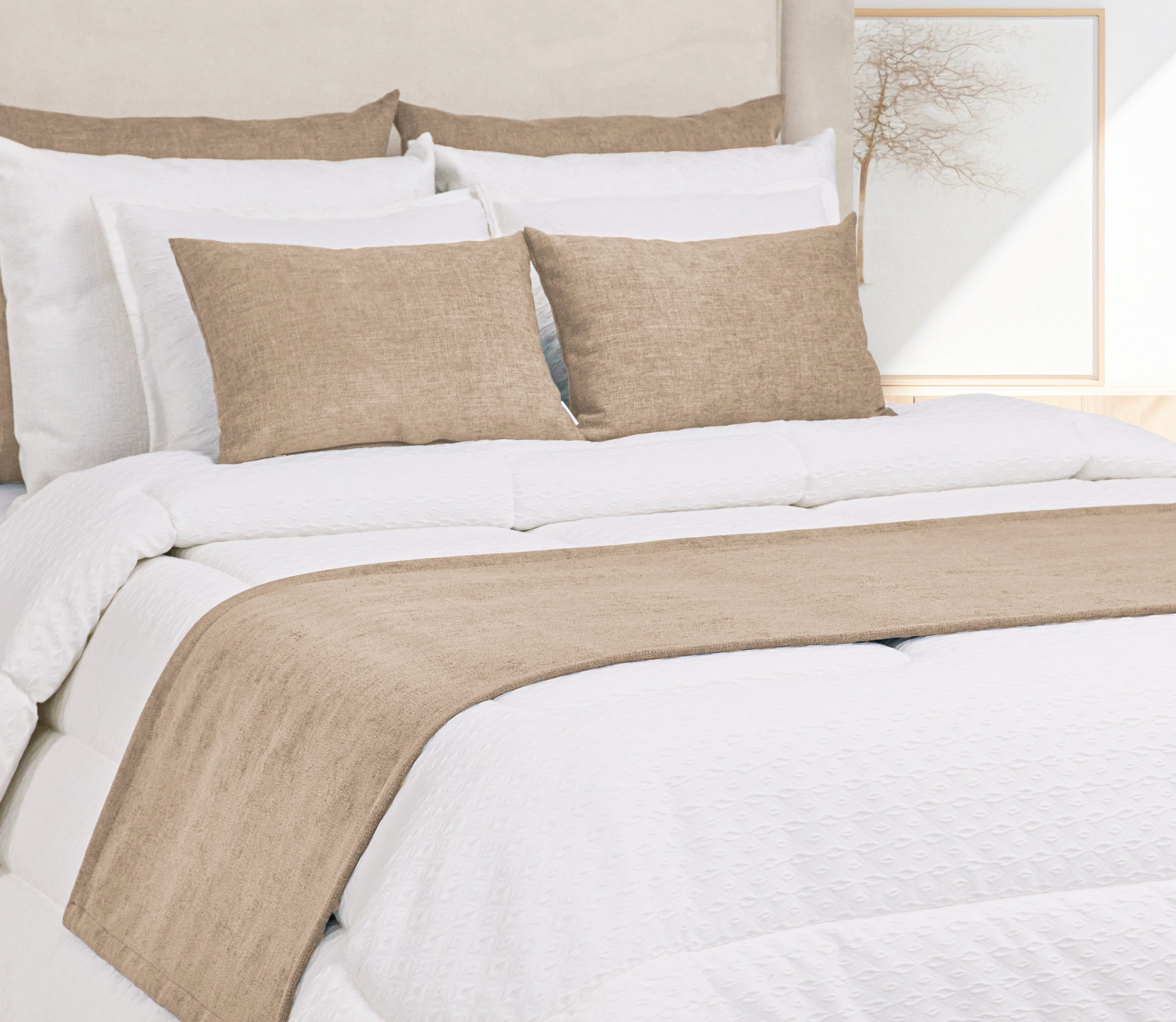 Cubrepies de cama Altea Camel
