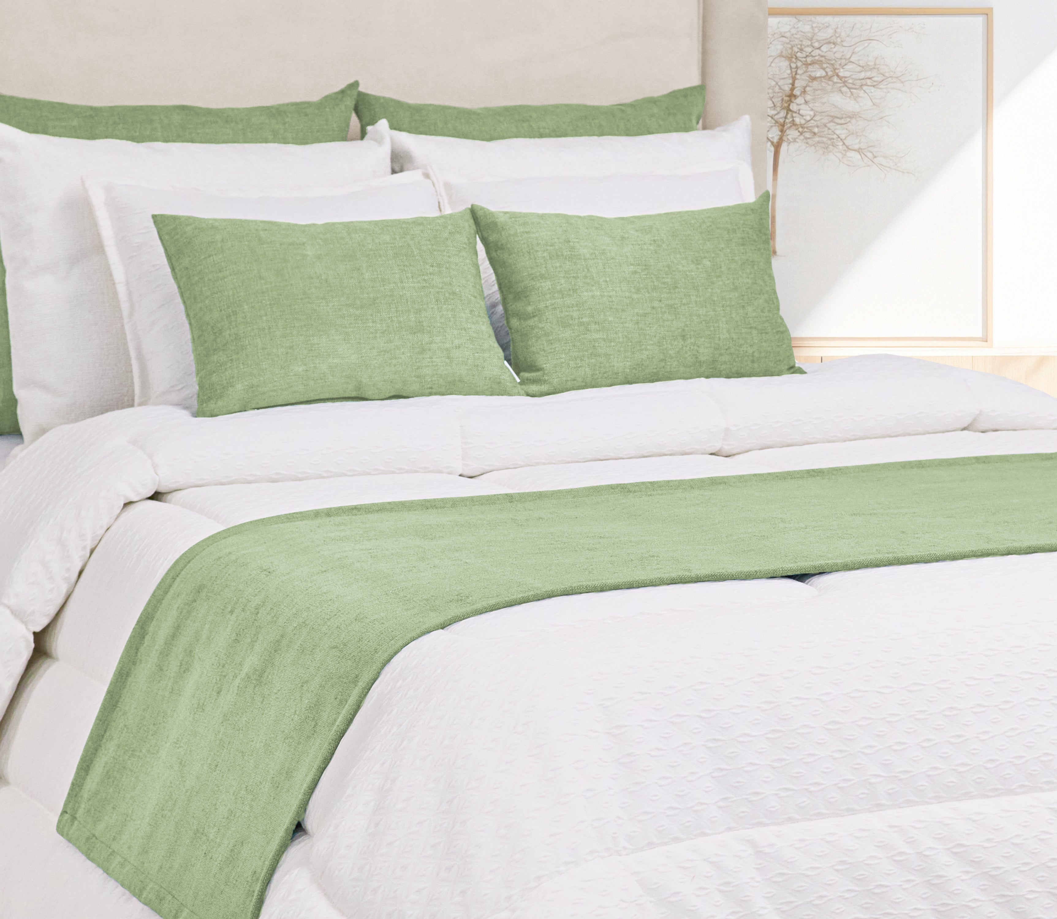 Cubrepies de cama Altea Verde