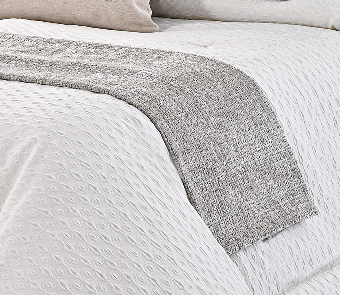 Cubrepies de cama Nara Gris