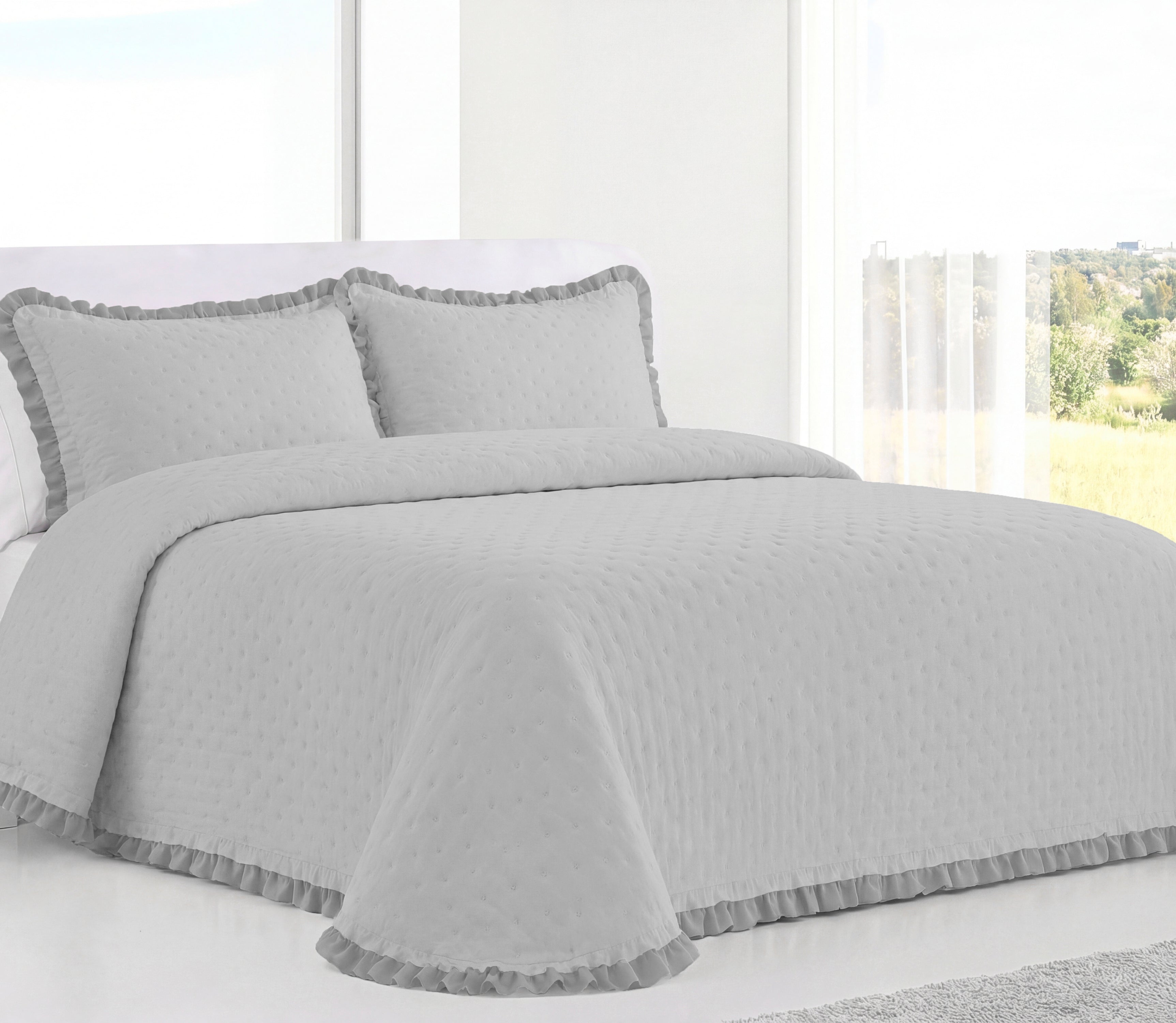Colcha Lana Gris