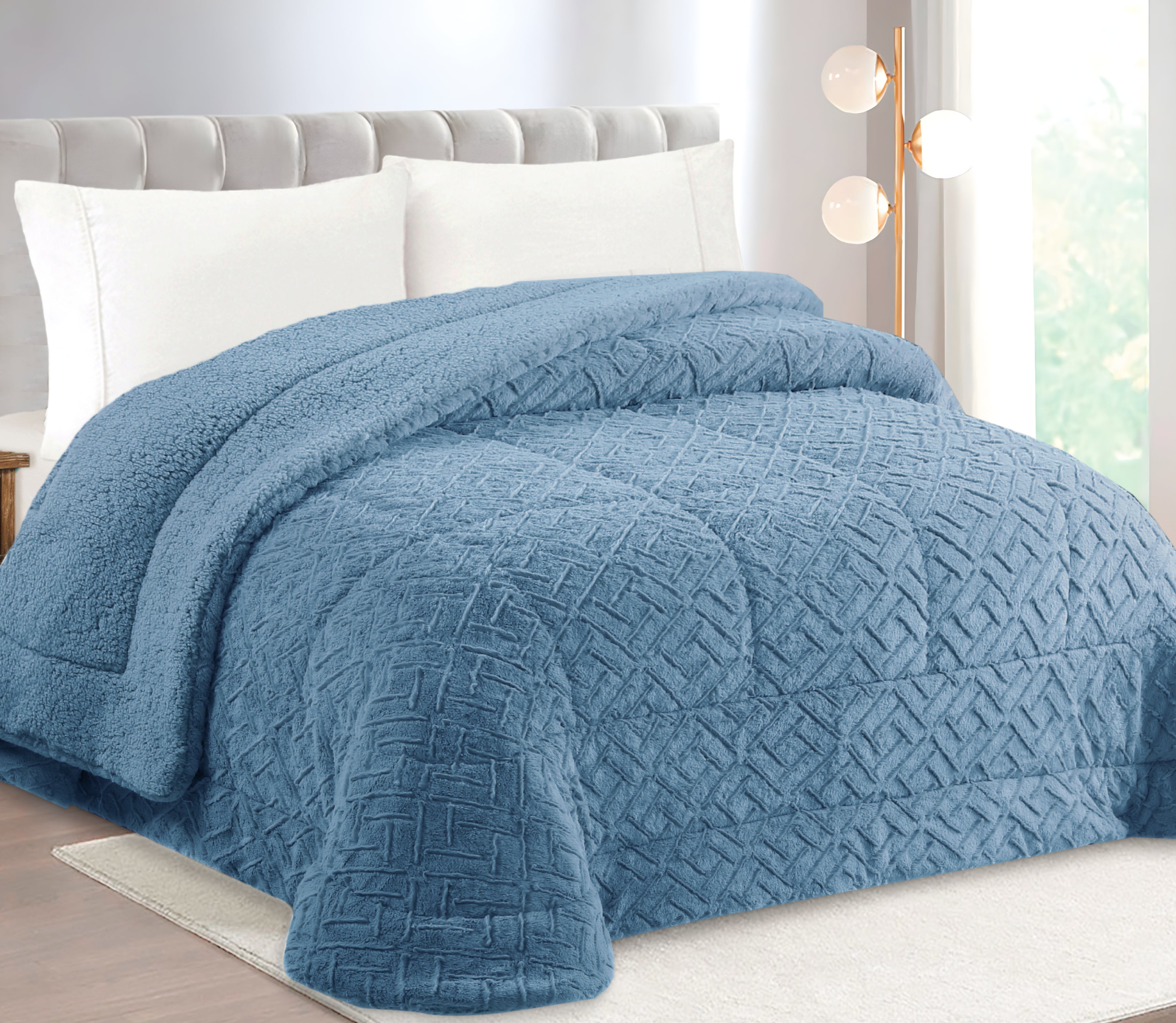 Edredón de Borreguito Lanir Azul