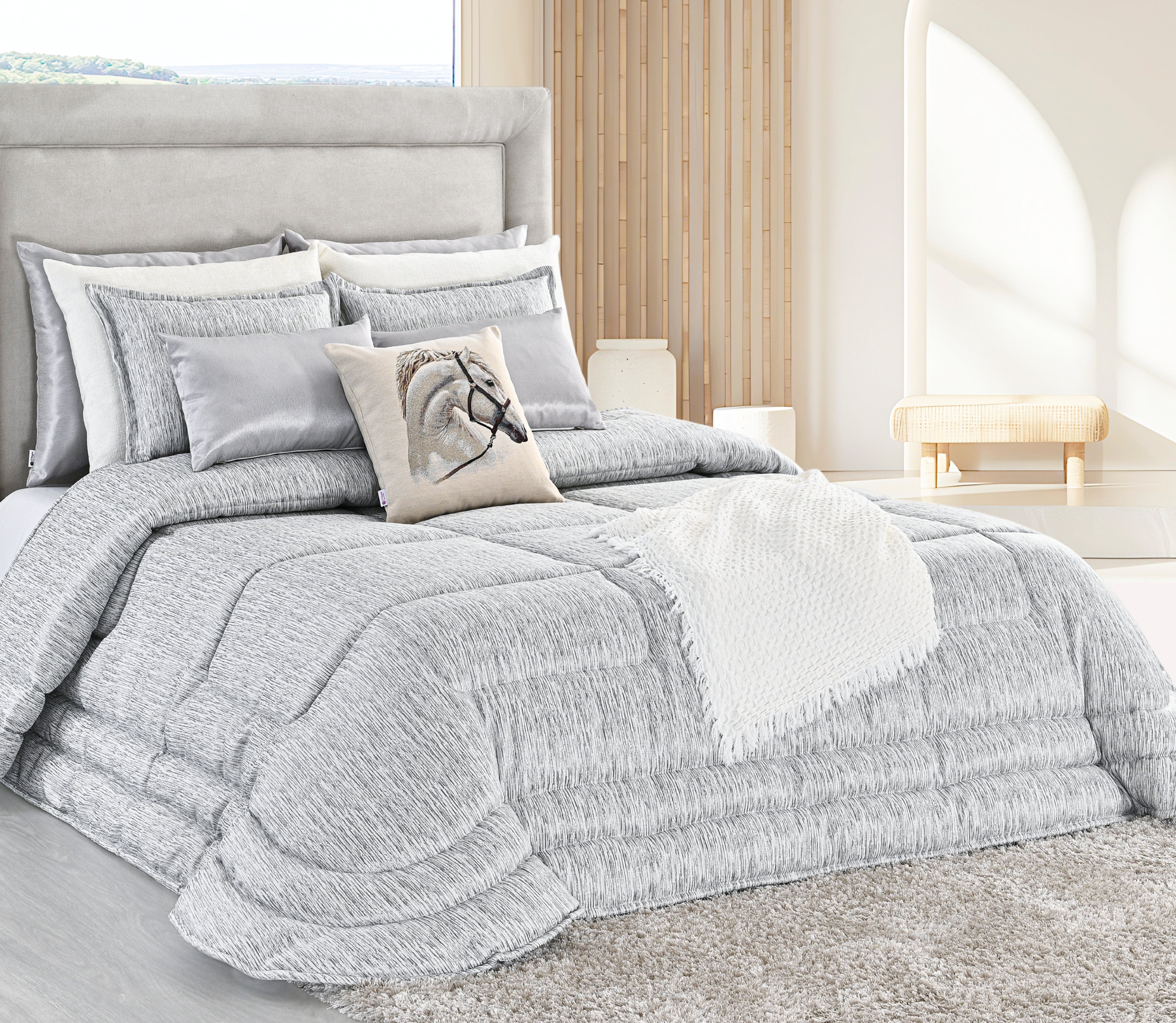 Edredón Cintia Plateado