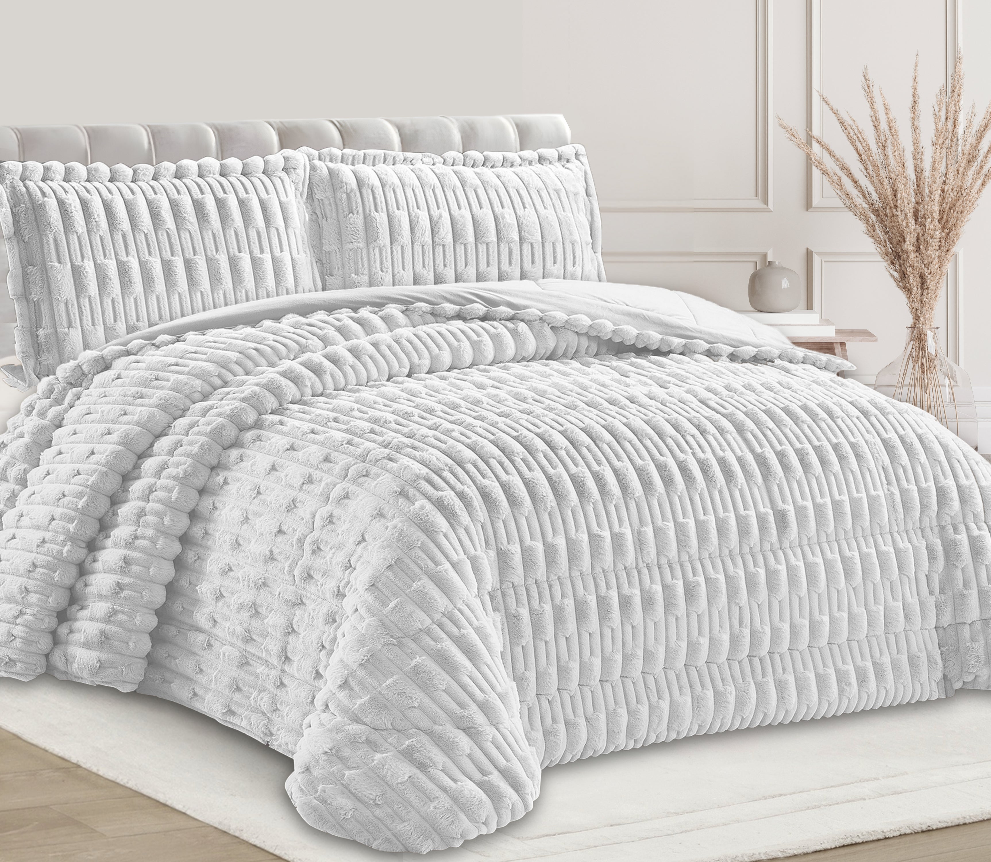 Edredón en Terciopelo Nali Gris