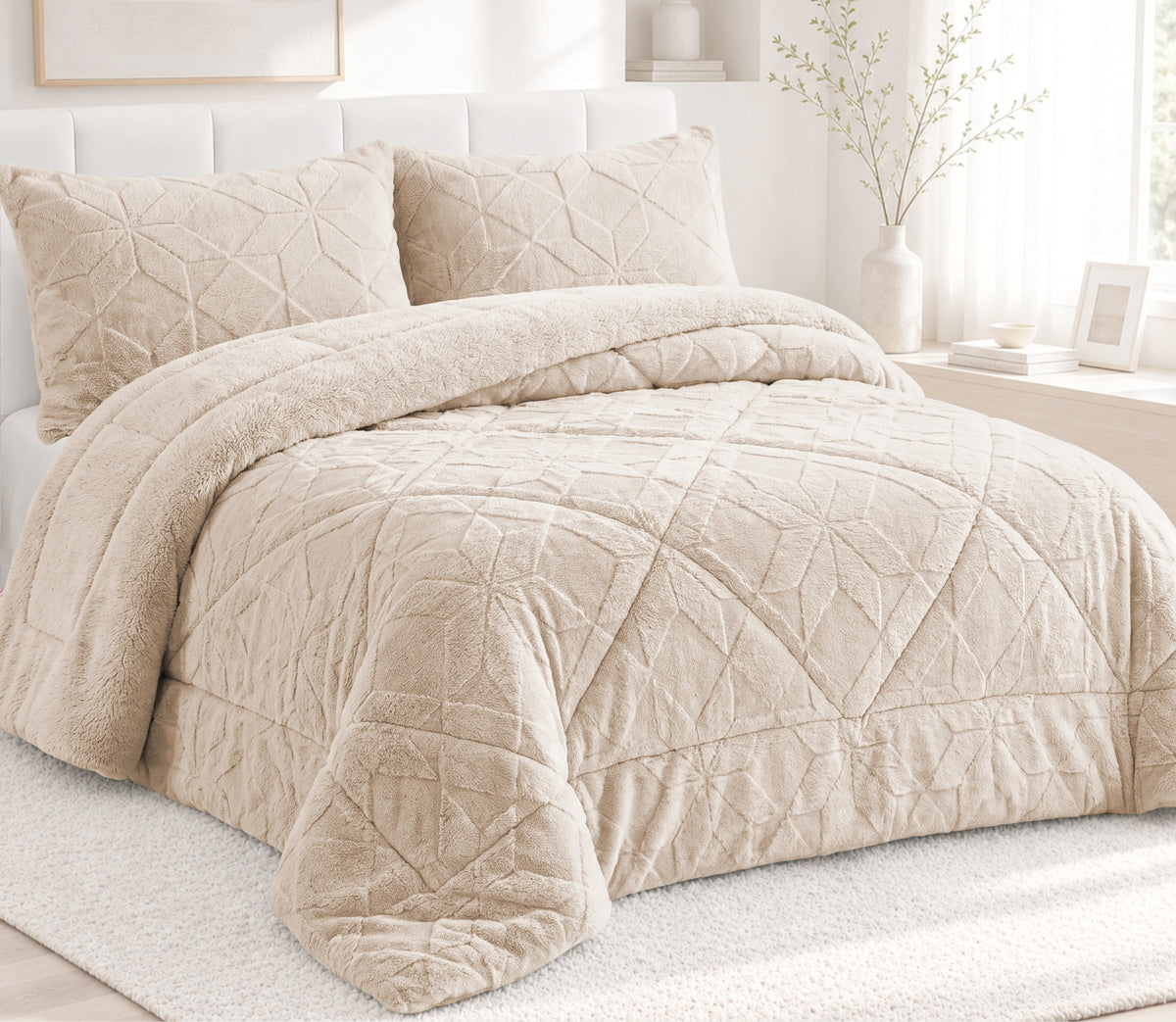 Edredón de Borreguito Fenix Beige