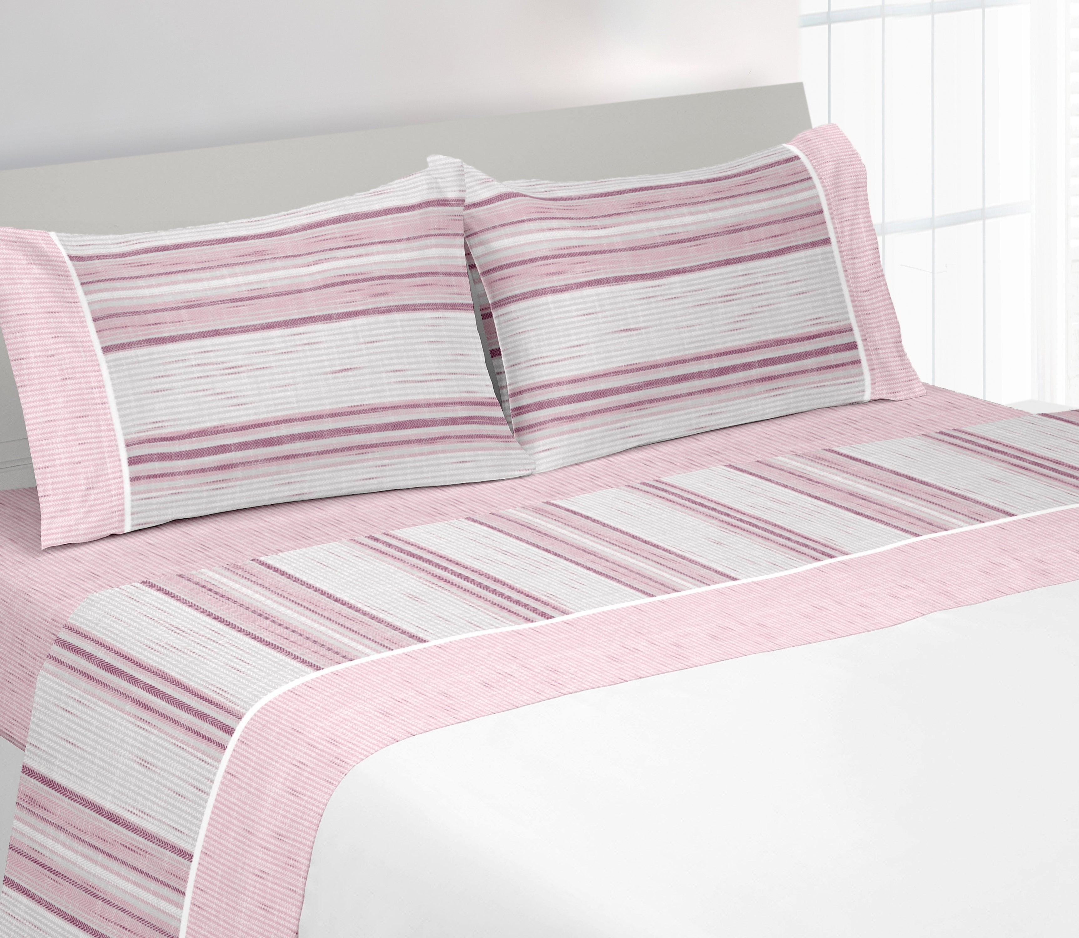 Sábanas de Franela en Algodón Laris Rosa