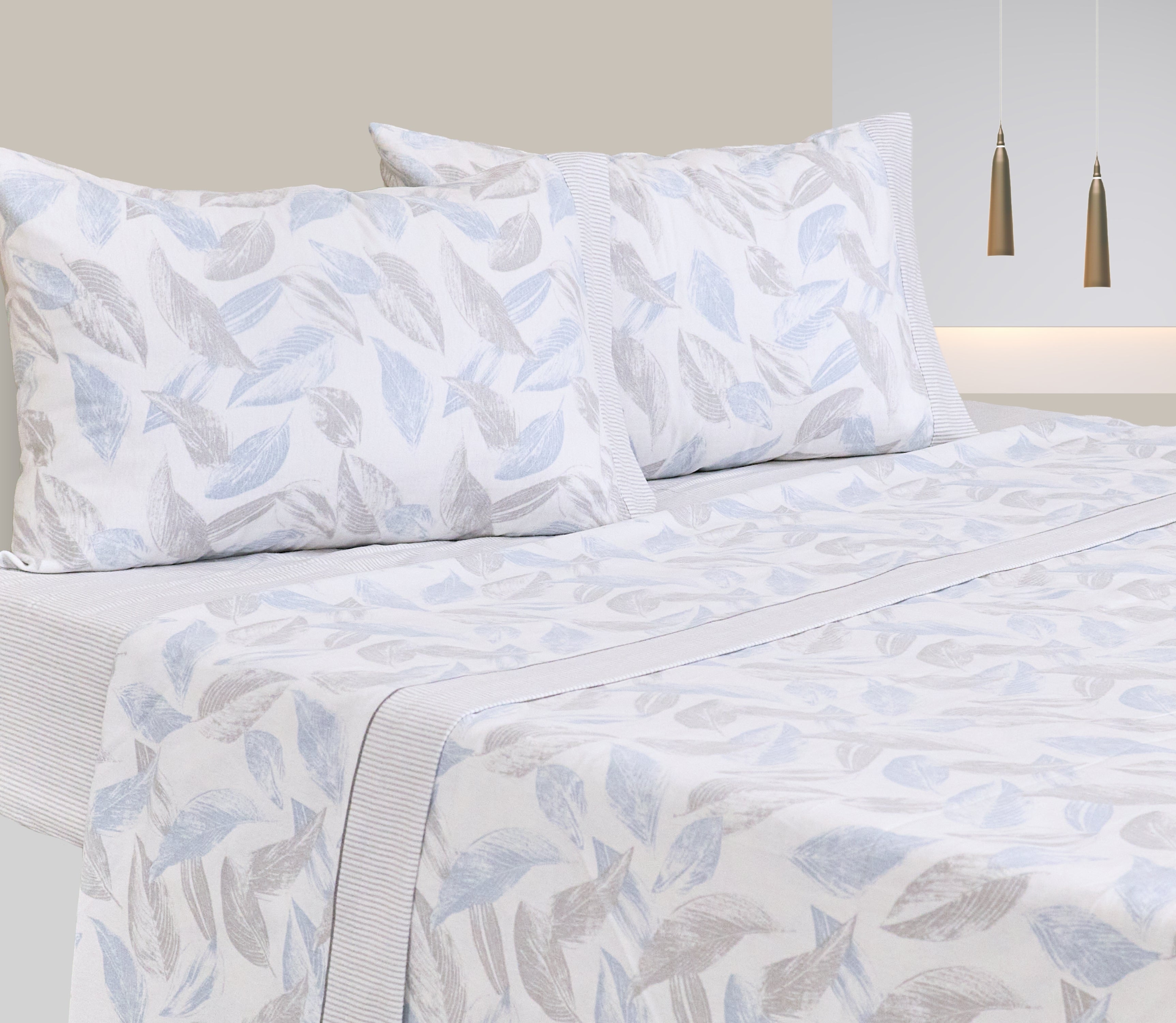 Sábanas de Franela en Algodón Jani Azul