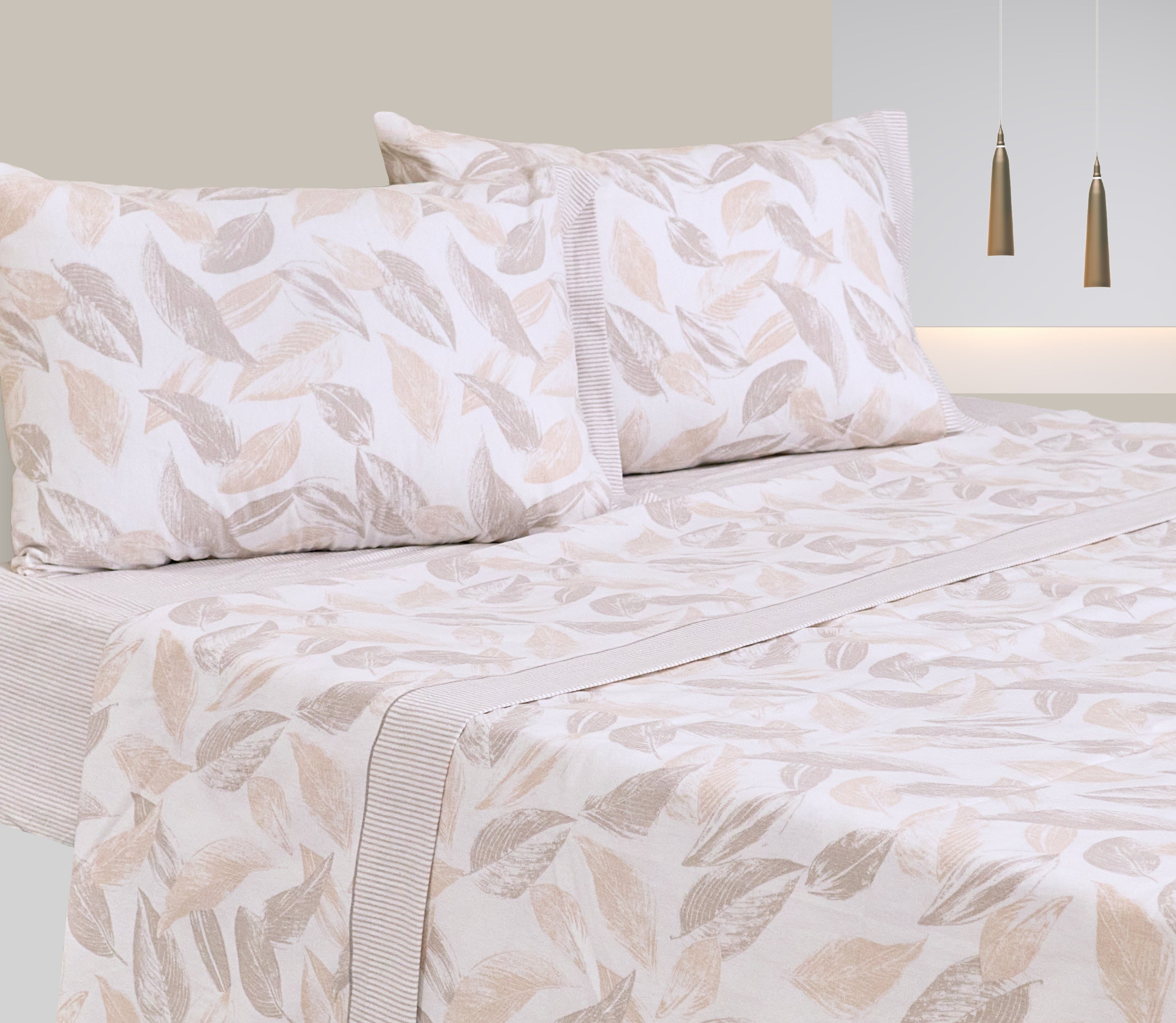 Sábanas de Franela en Algodón Jani Beige