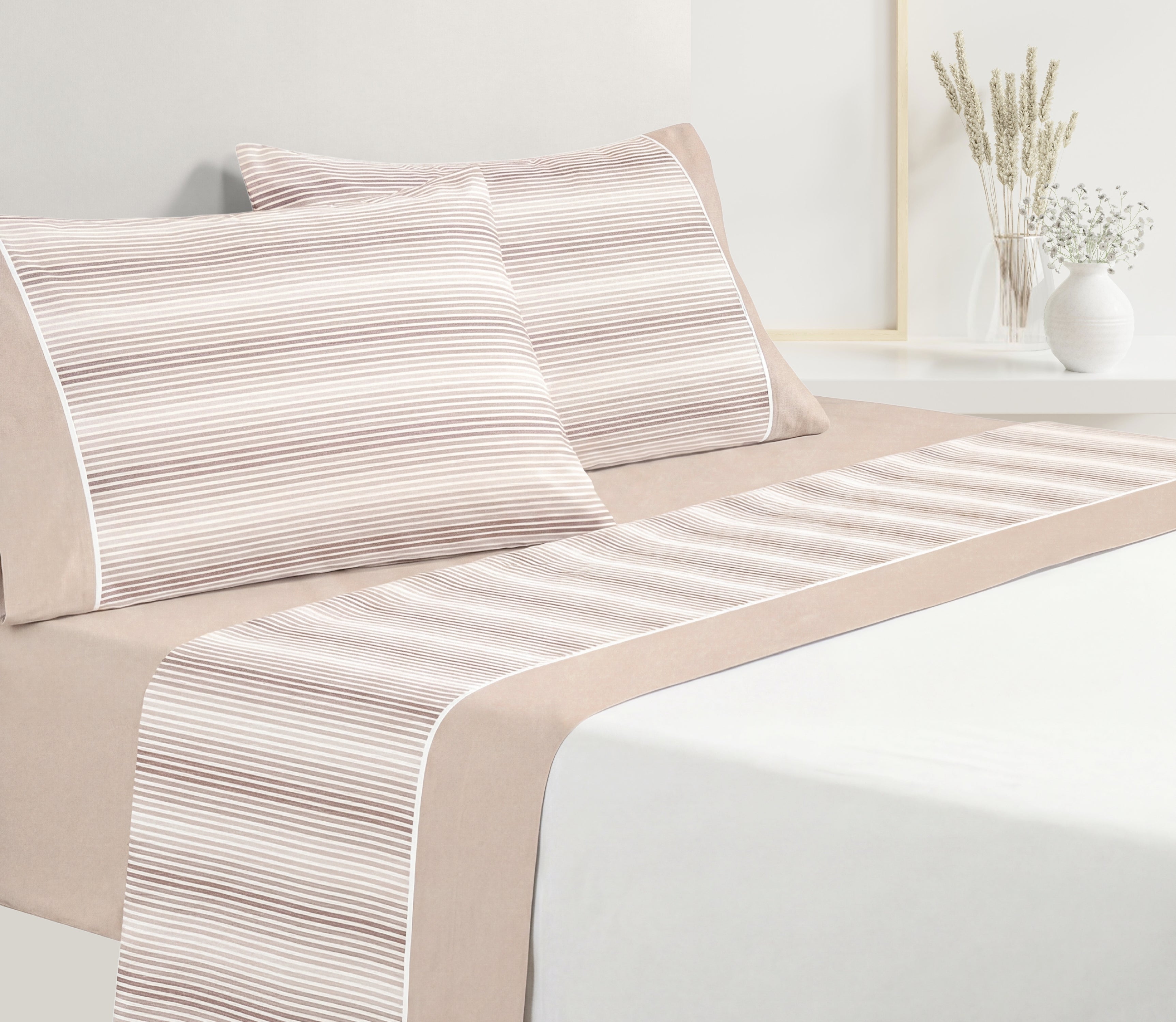 Sábanas en Algodón Line Beige