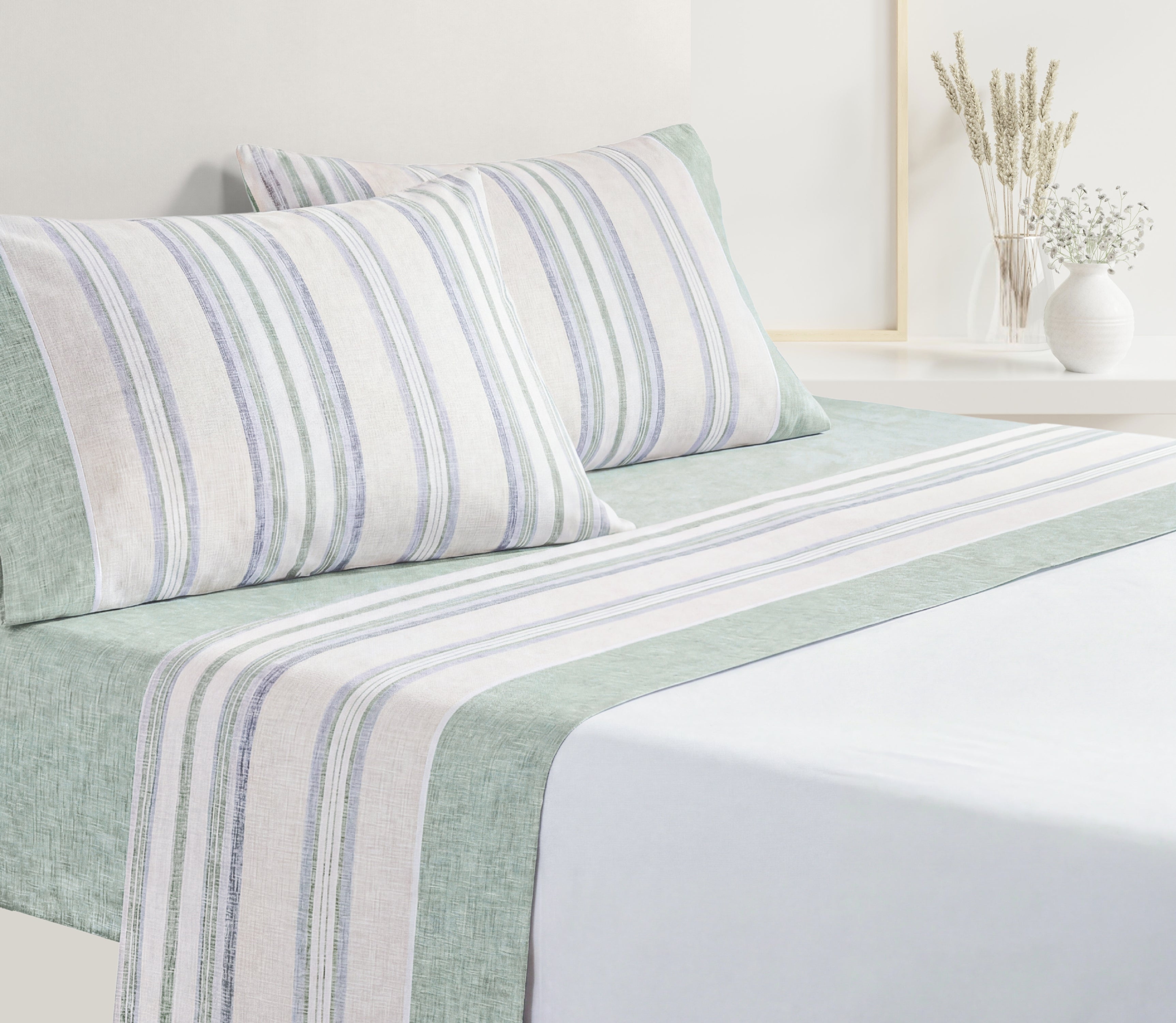 Sábanas en Algodón Niden Verde