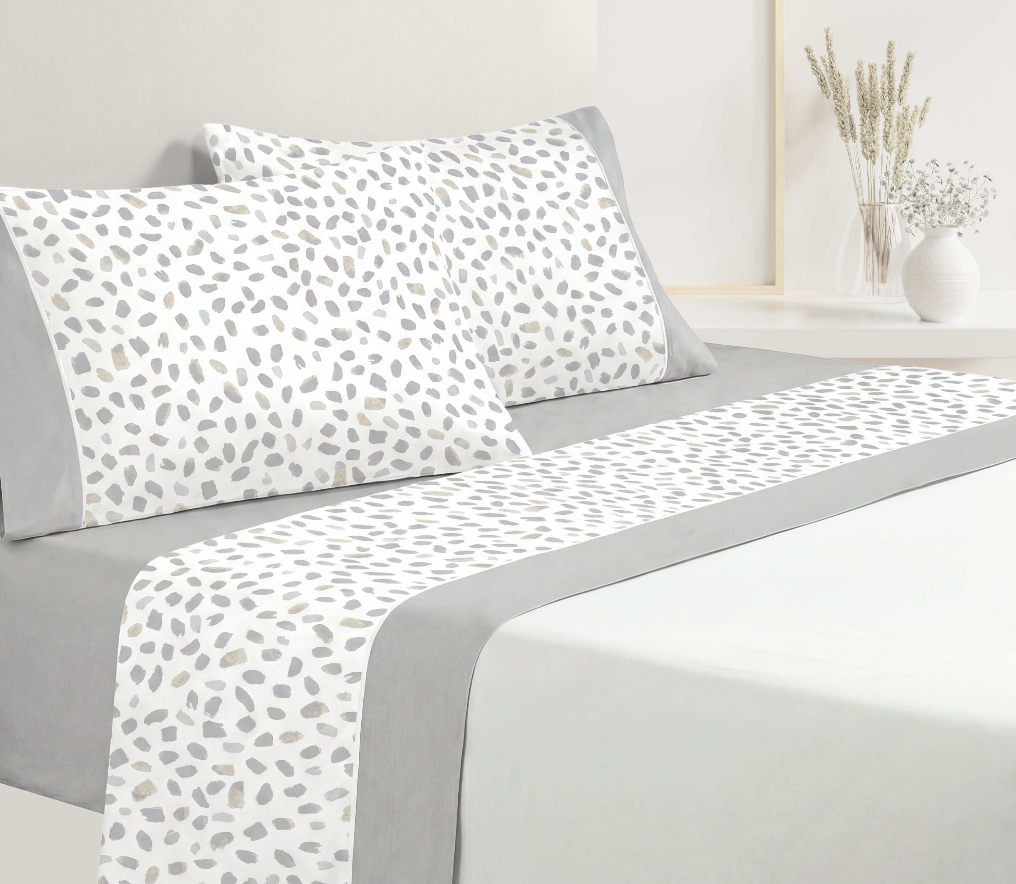 Sábanas en Algodón Nure Gris