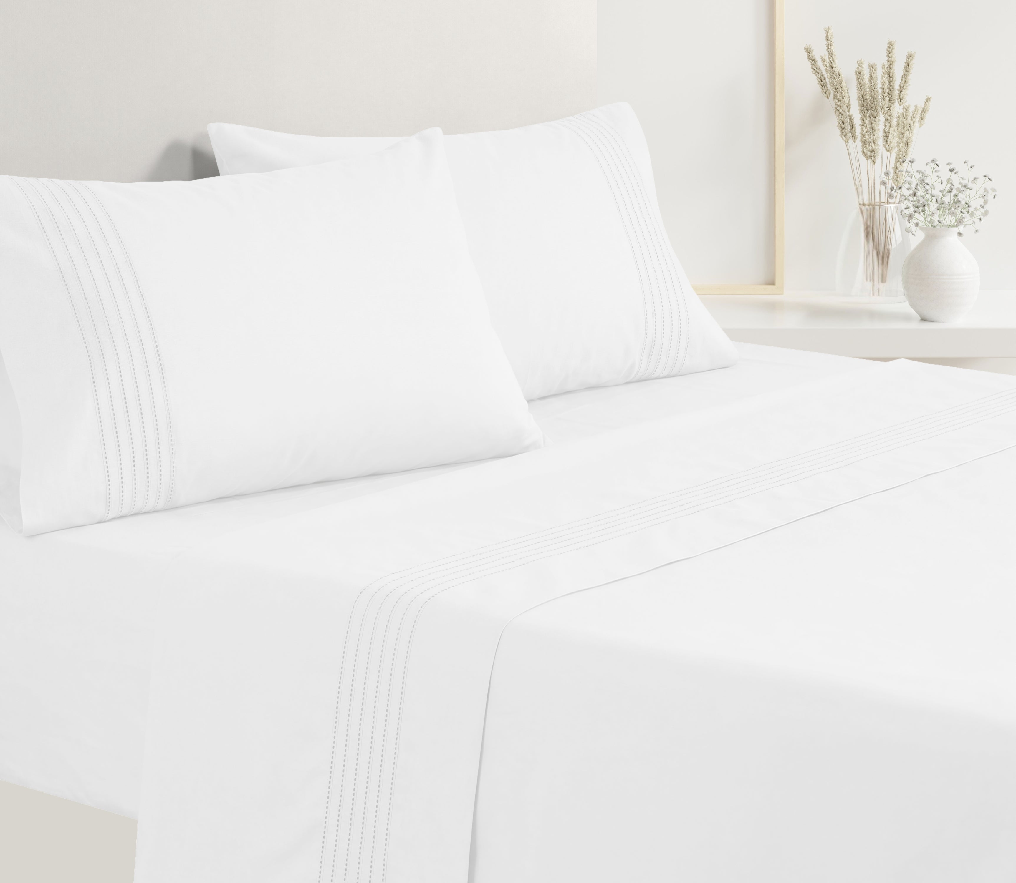 Sábanas Percal 200 Hilos Zen Blanco