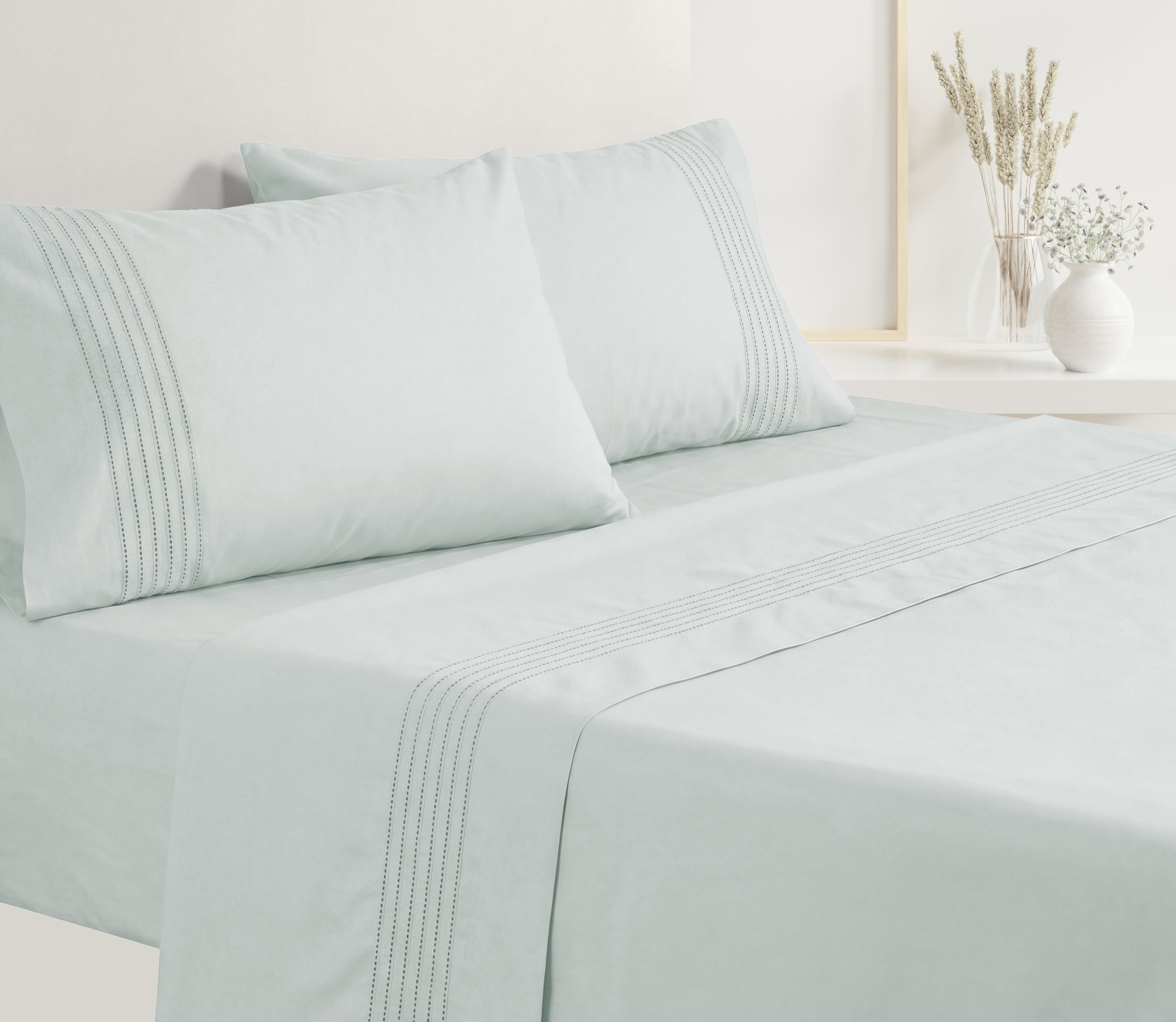 Sábanas Percal 200 Hilos Zen Verde Agua