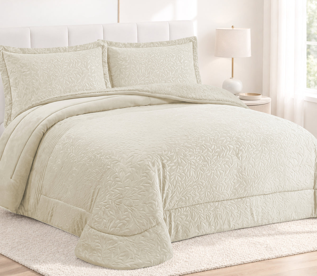 Edredón de Borreguito Lunia Beige