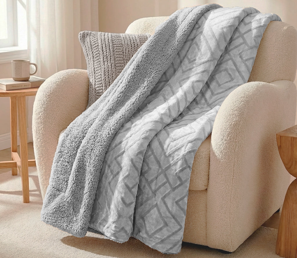 Manta de Borreguito Rubi Gris